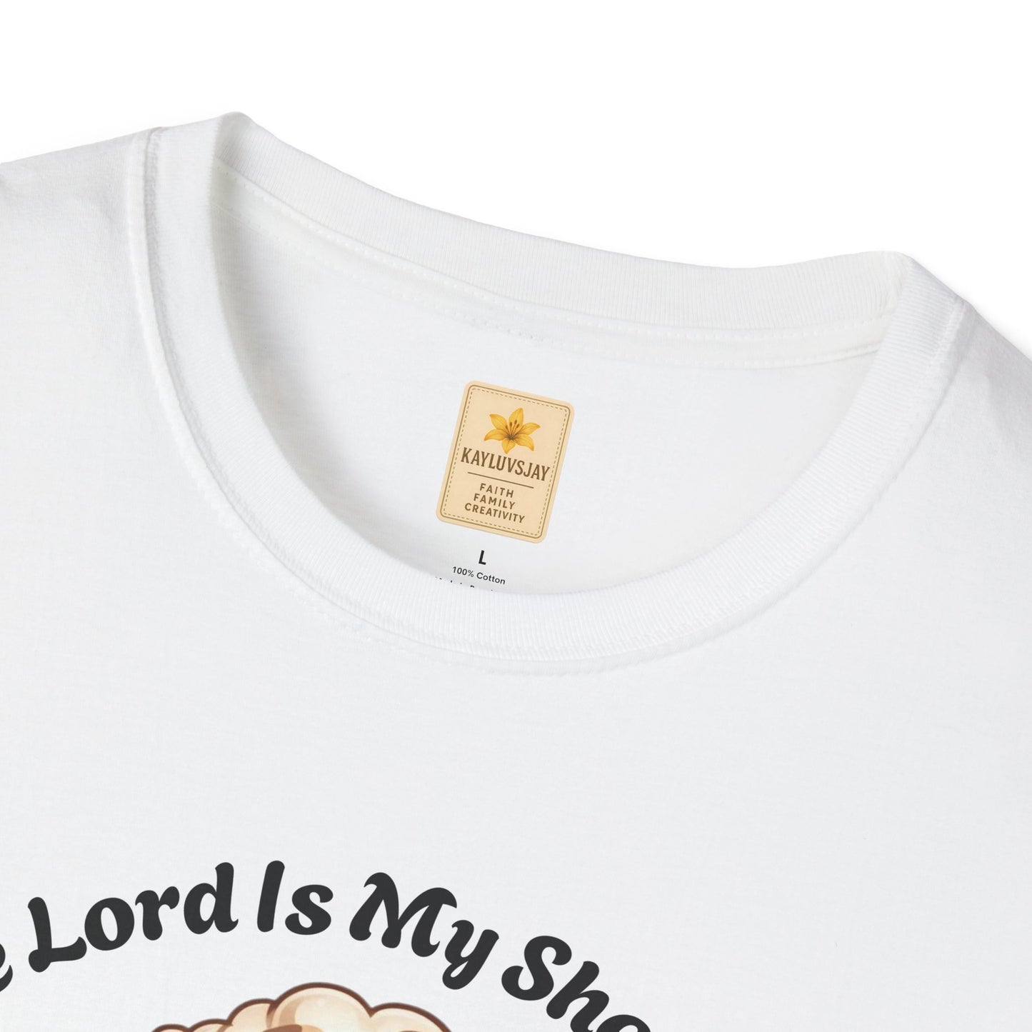 The Lord Is My Shepherd" Christian T-Shirt – Unisex Faith Tee with Cute Sheep | Psalms 23 Shirt