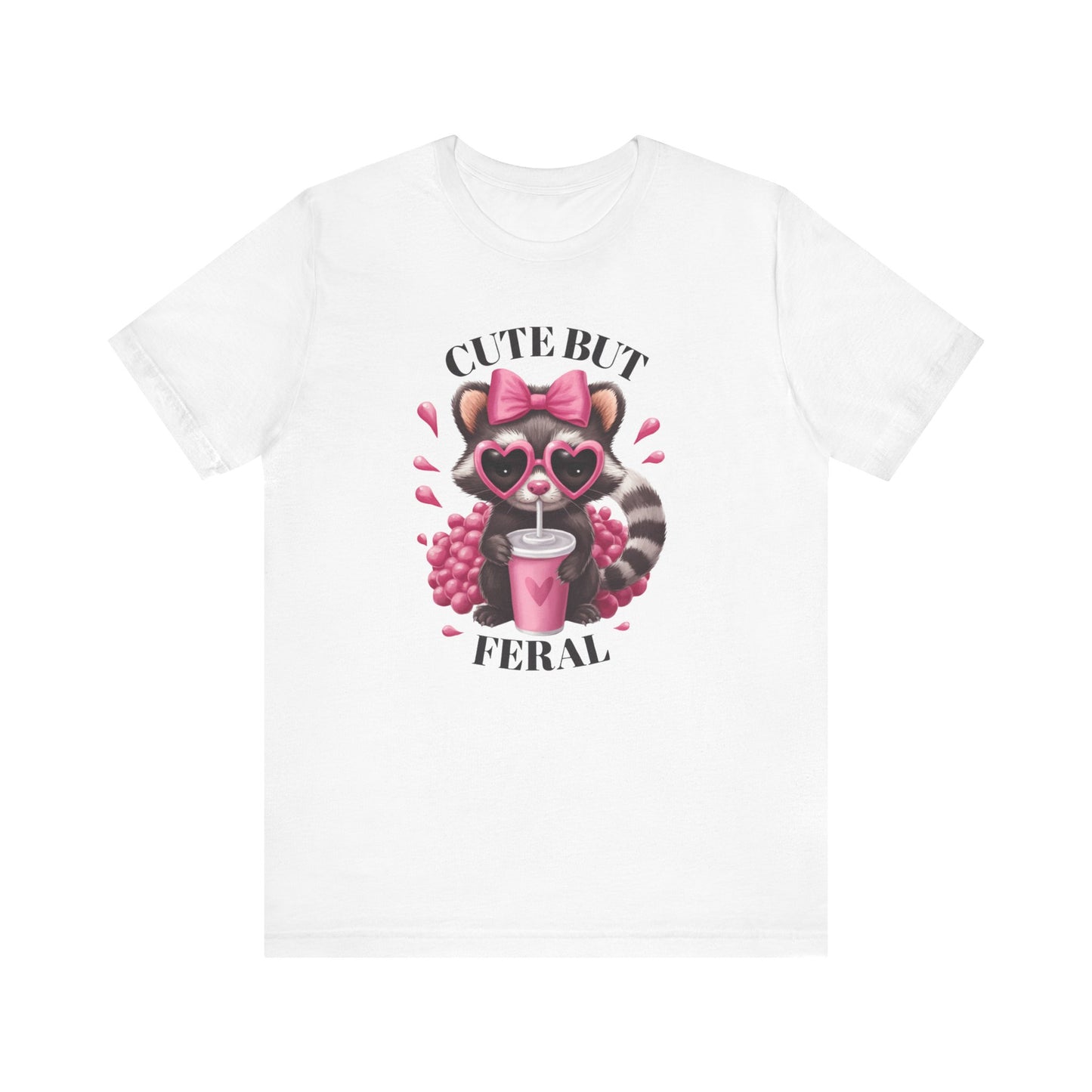 Cute but Feral Graphic Tee for Animal Lovers