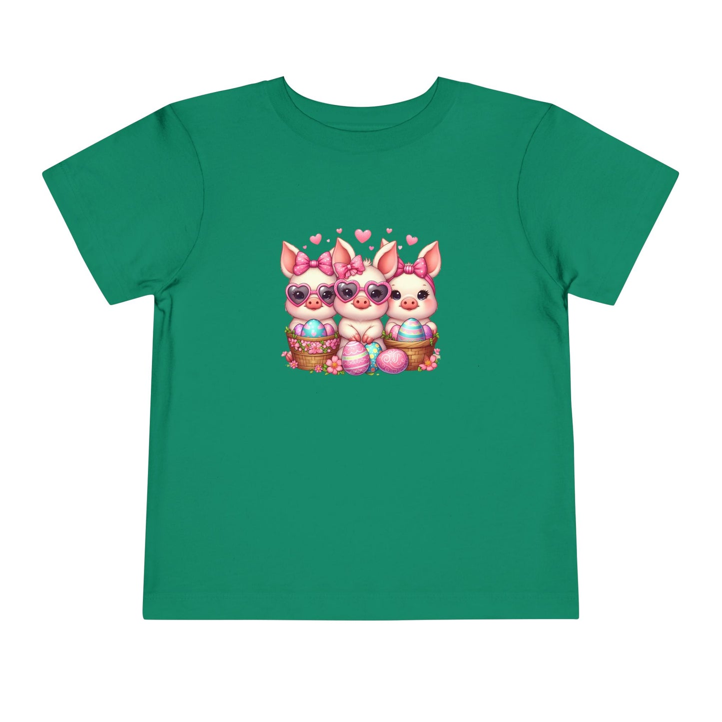 Toddler 3 Baby Pigs Easter Short Sleeve Tee