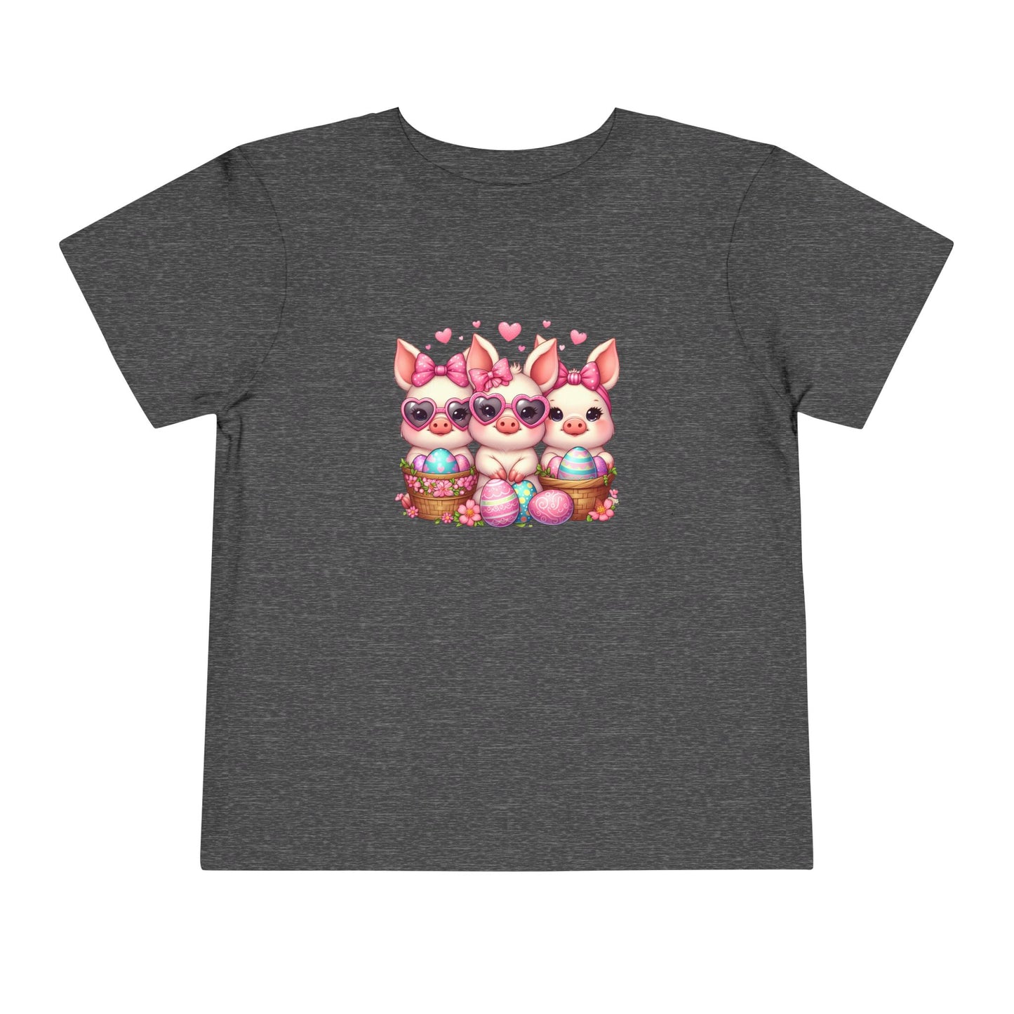 Toddler 3 Baby Pigs Easter Short Sleeve Tee