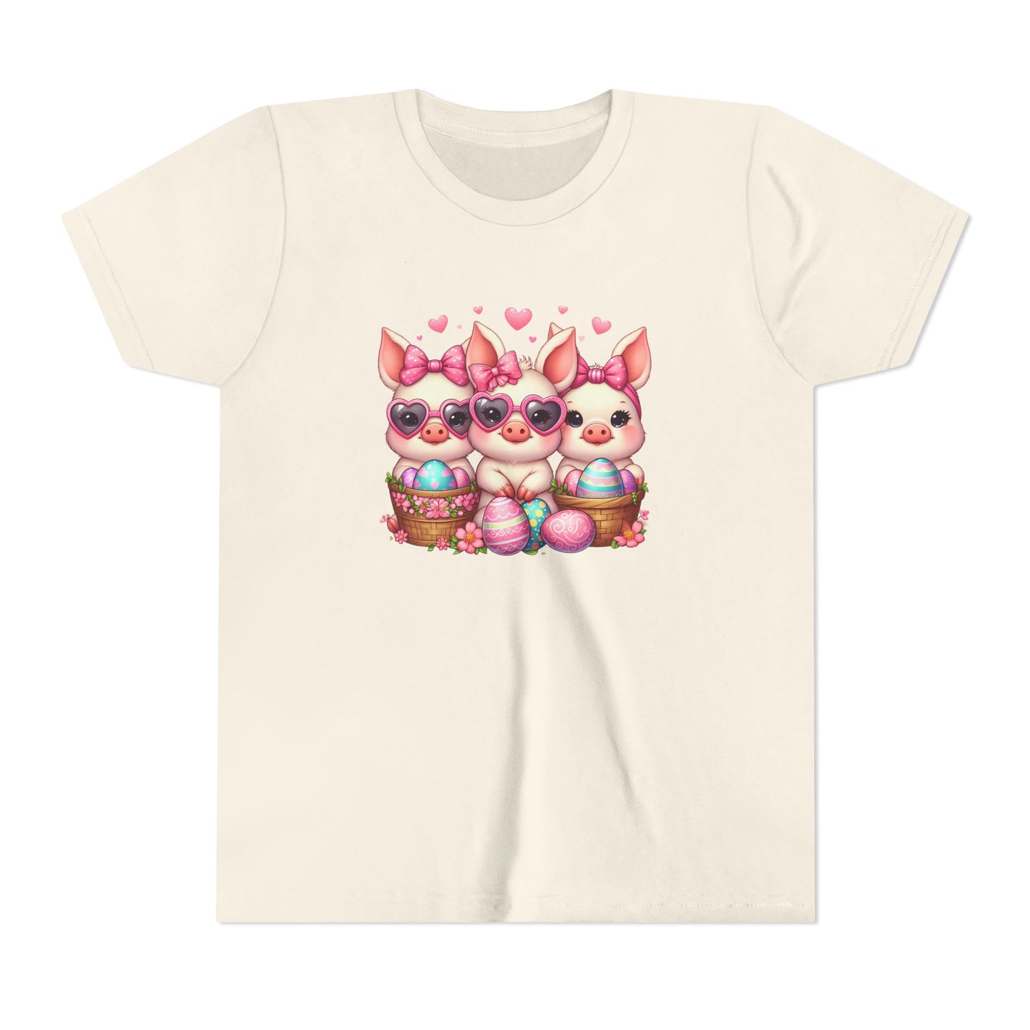 Easter Youth Tee with 3 Baby Pigs