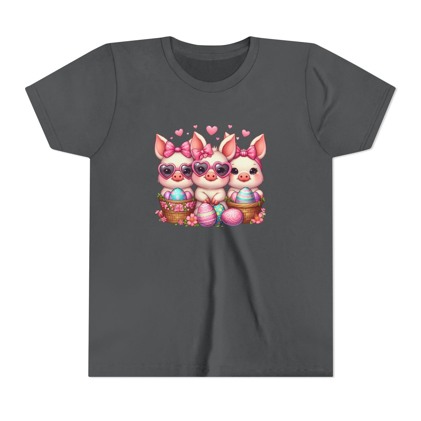 Easter Youth Tee with 3 Baby Pigs