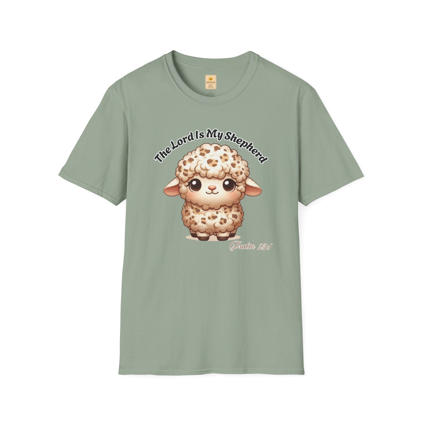 The Lord Is My Shepherd" Christian T-Shirt – Unisex Faith Tee with Cute Sheep | Psalms 23 Shirt