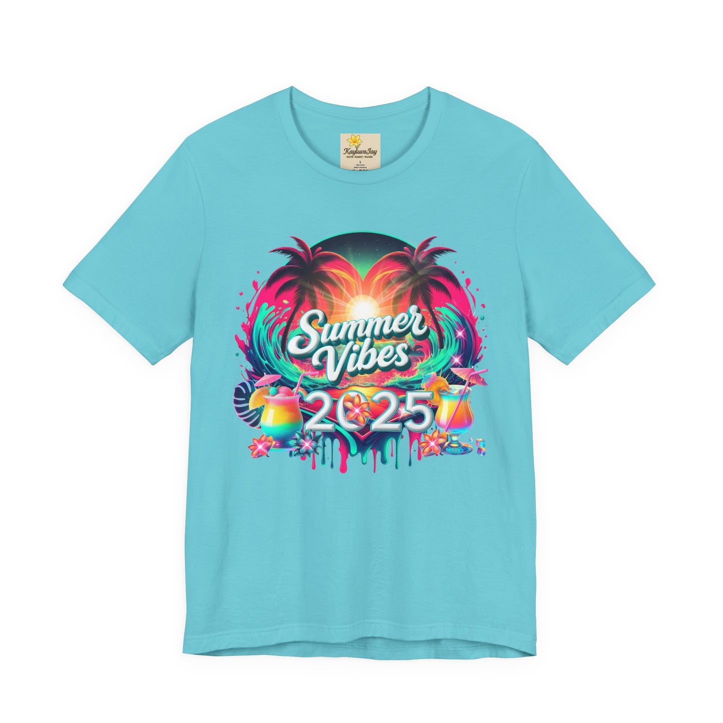 Summer Vibes 2025 Tee - Vibrant Tropical 2025 Design