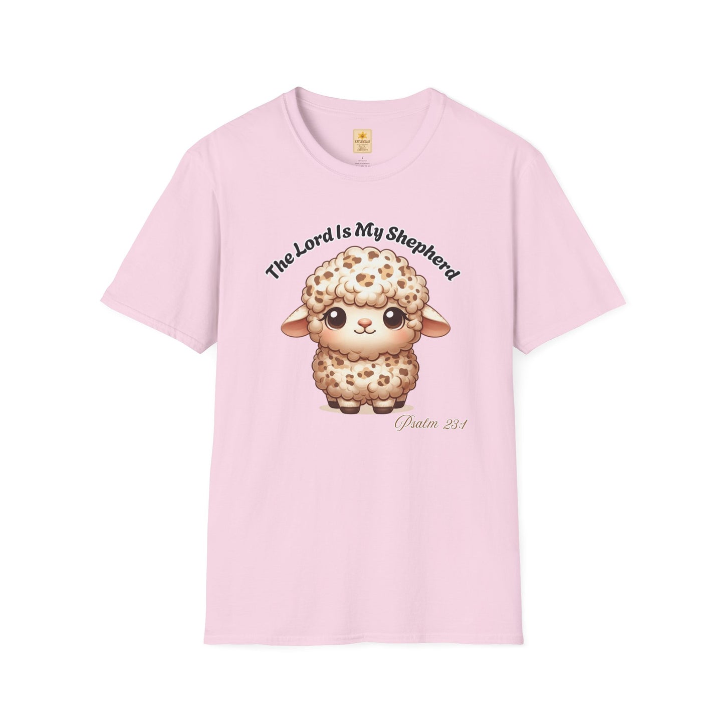 The Lord Is My Shepherd" Christian T-Shirt – Unisex Faith Tee with Cute Sheep | Psalms 23 Shirt