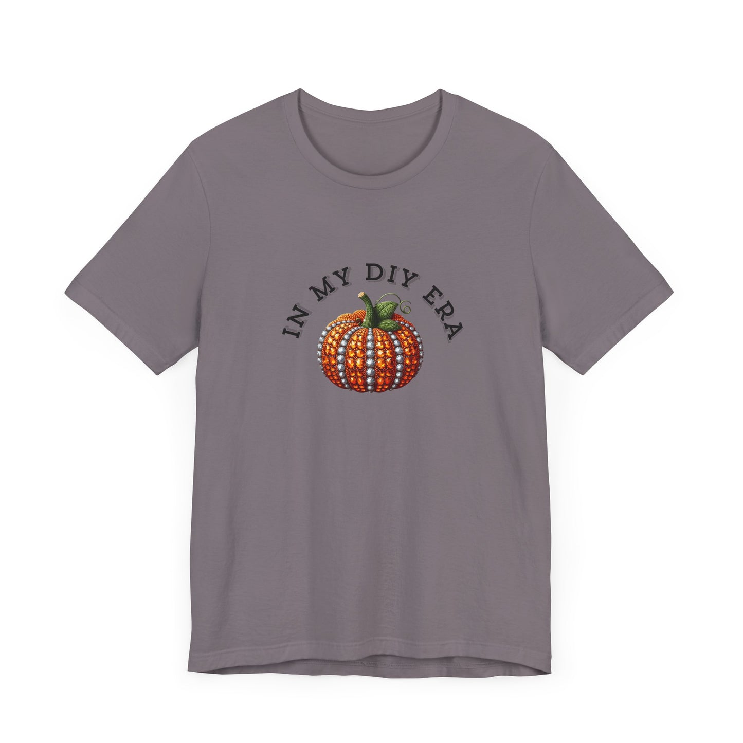 Fall DIY Pumpkin Tee, Autumn Shirt, Halloween T-Shirt, Crafting Gift, Unisex Short Sleeve Tee with Pumpkin Design