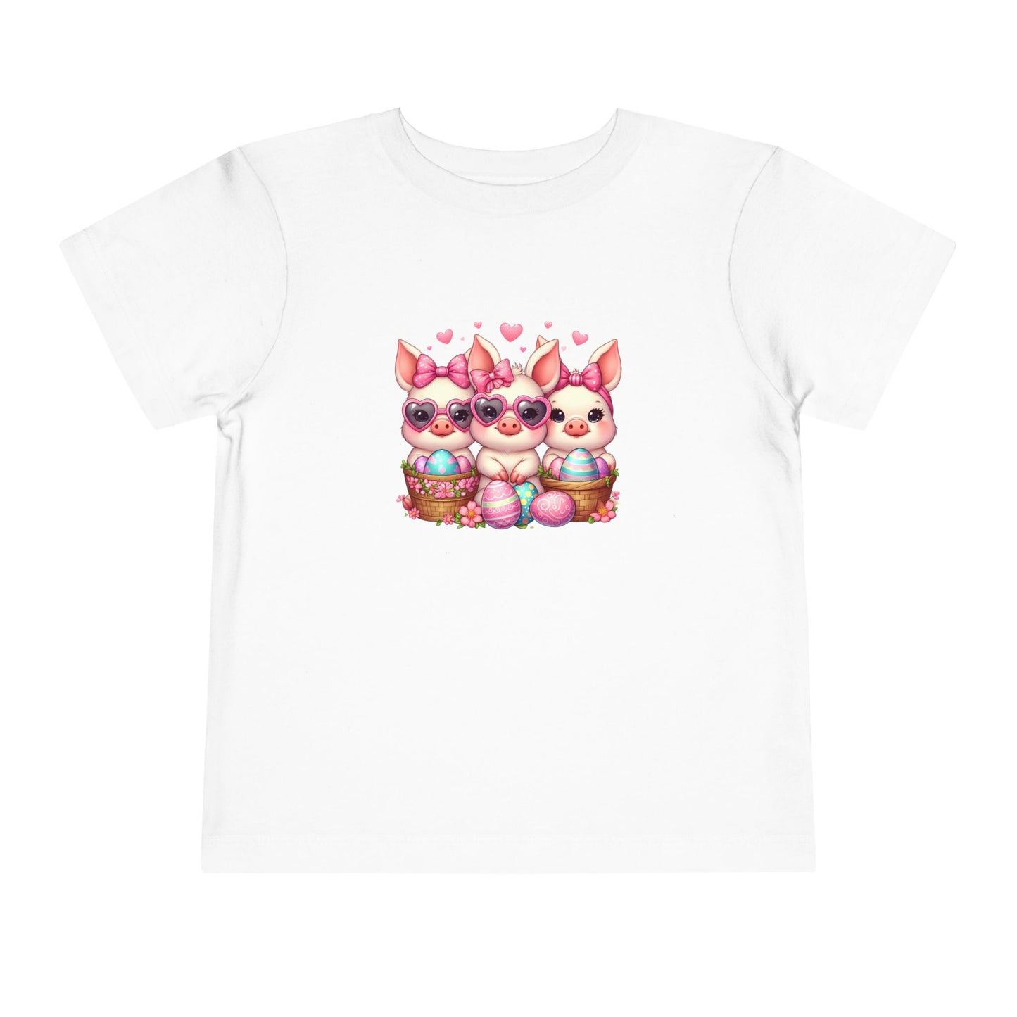 Toddler 3 Baby Pigs Easter Short Sleeve Tee