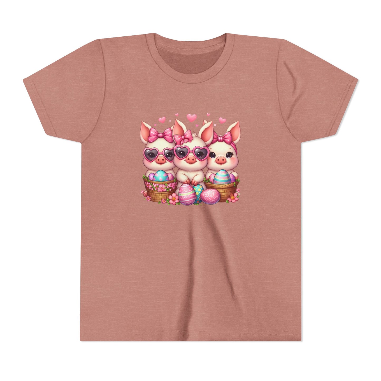 Easter Youth Tee with 3 Baby Pigs