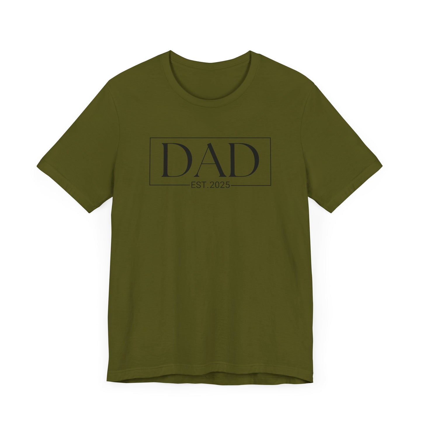Custom Personal Stylish Dad T-Shirt, Gift for New Dads, Father's Day Tee, Casual Wear for Dads, Est. 2025, Unisex Jersey Tee