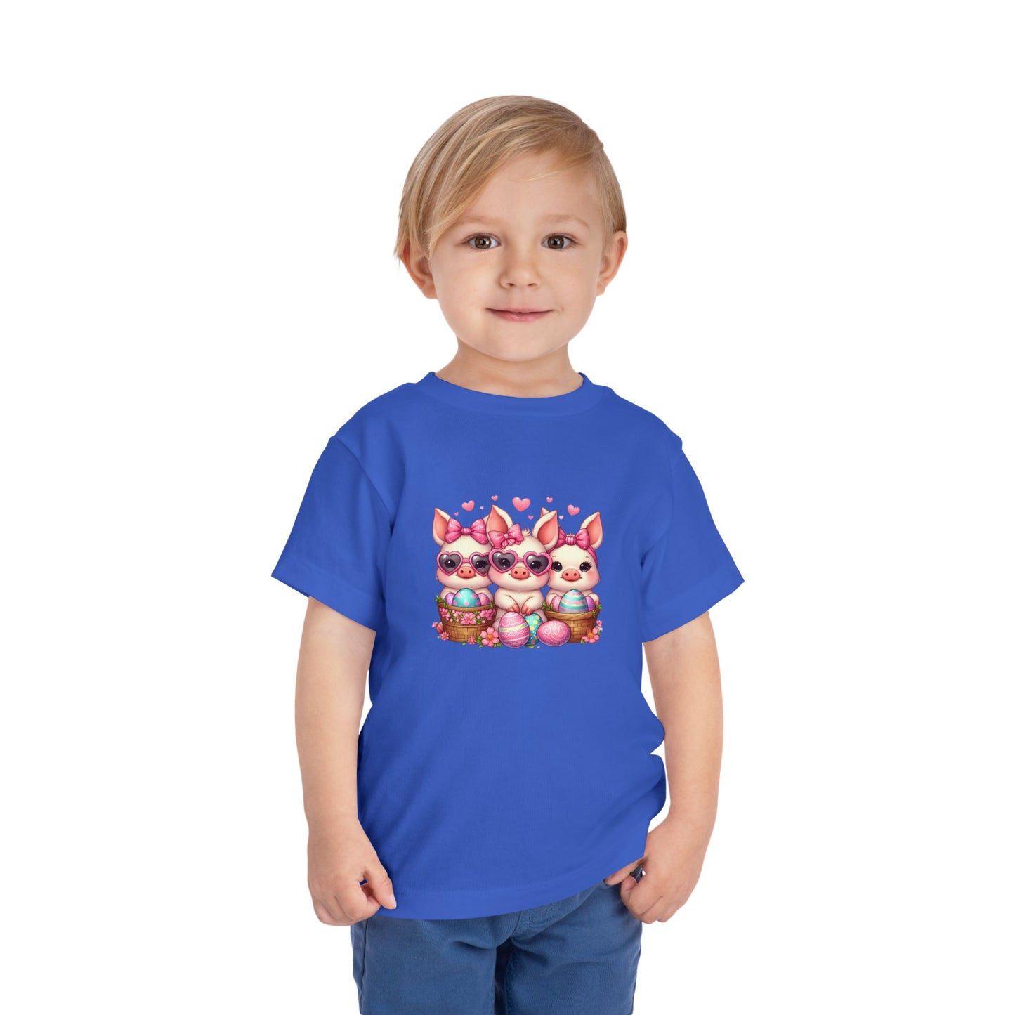 Toddler 3 Baby Pigs Easter Short Sleeve Tee