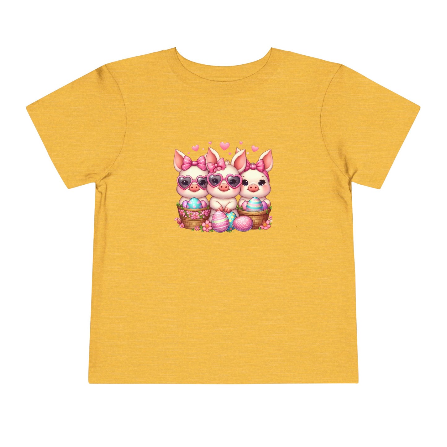 Toddler 3 Baby Pigs Easter Short Sleeve Tee