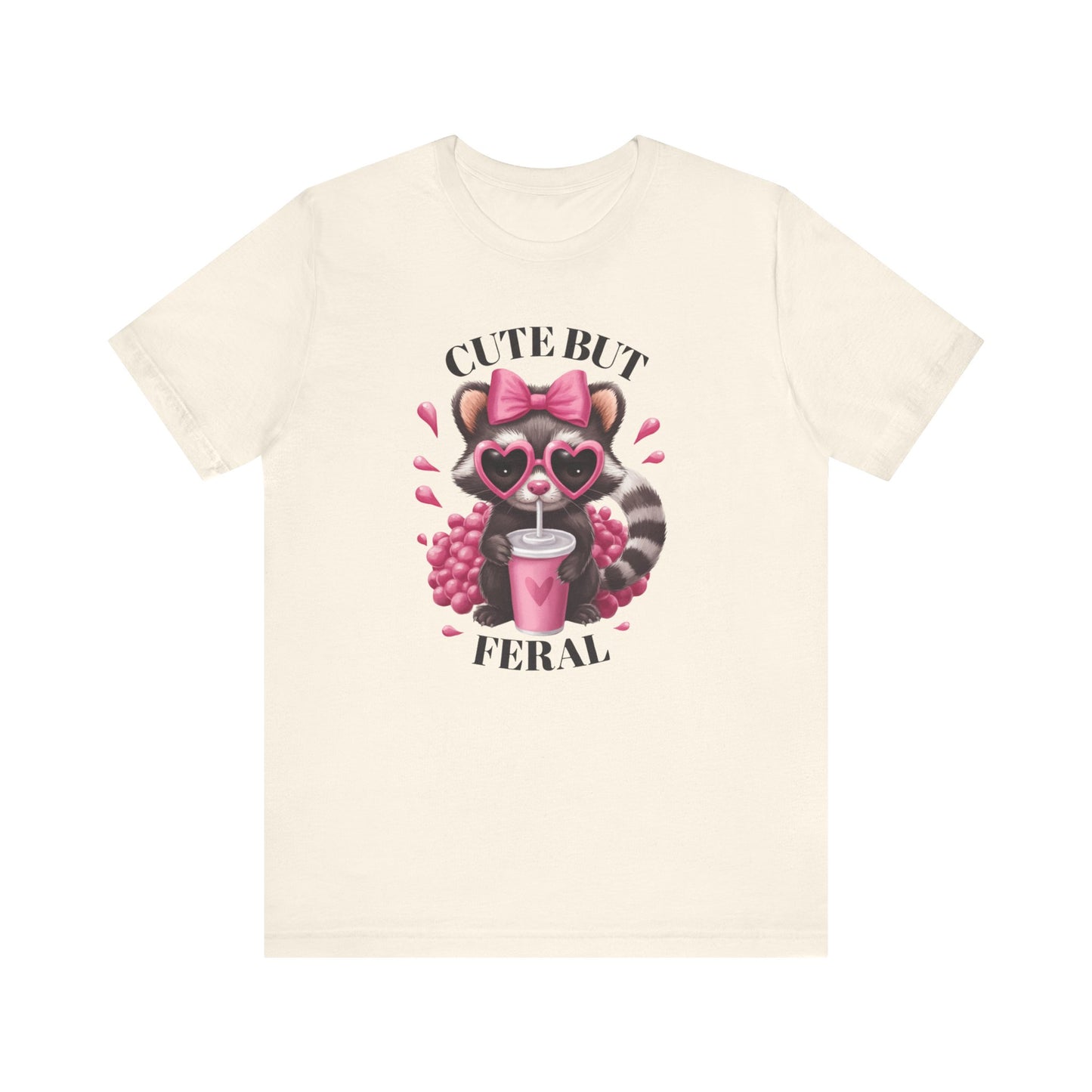 Cute but Feral Graphic Tee for Animal Lovers