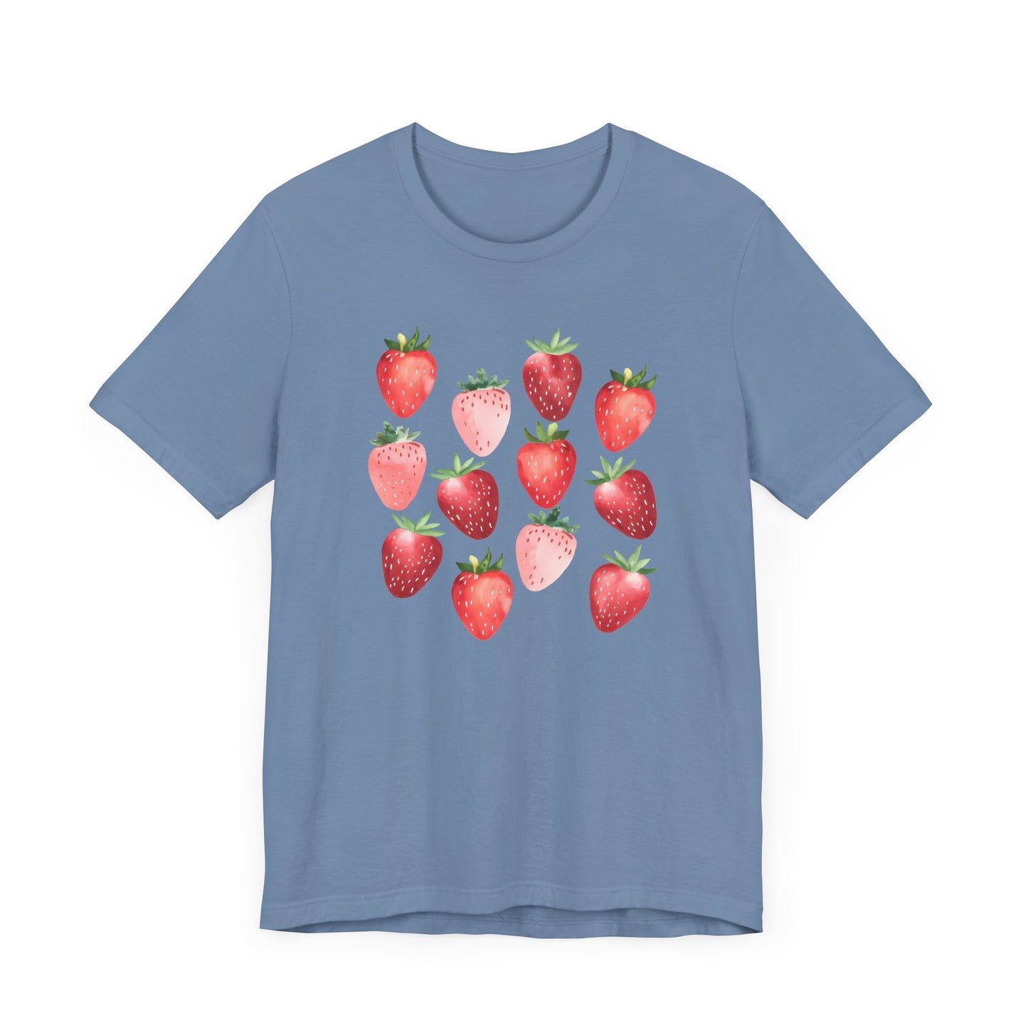 Strawberry Lovers Short Sleeve Tee - Cute Fruit Graphic Tee