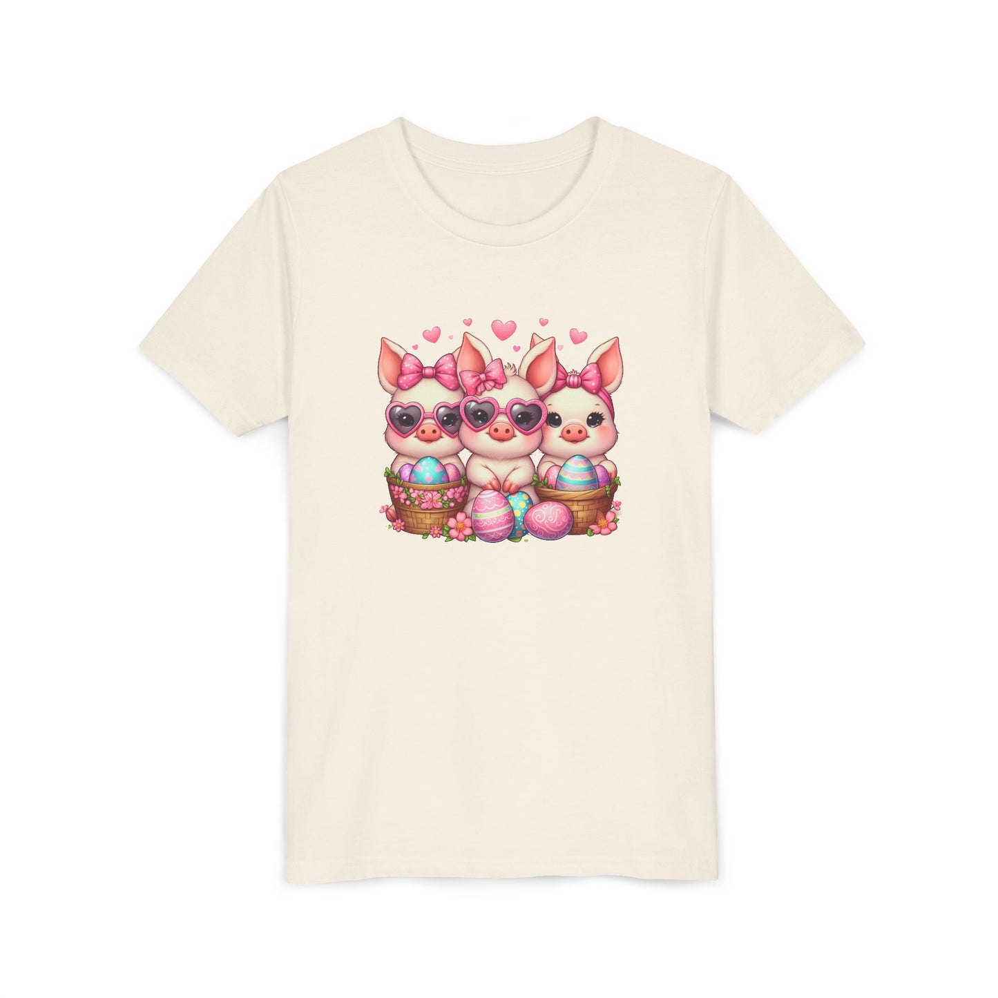 Easter Youth Tee with 3 Baby Pigs