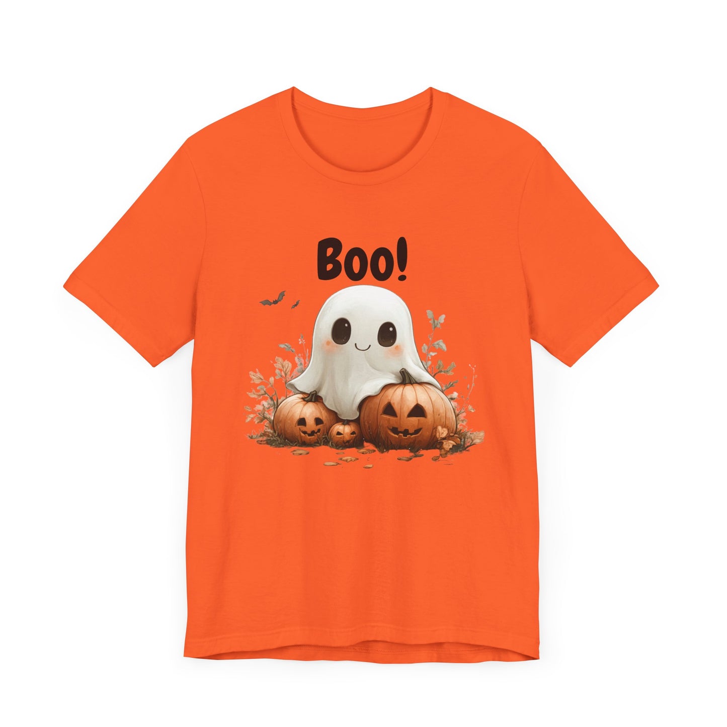 Cute Ghost 'Boo!' Unisex Jersey Tee for Halloween Celebrations