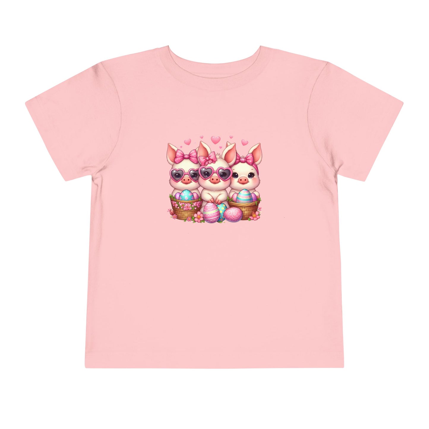 Toddler 3 Baby Pigs Easter Short Sleeve Tee