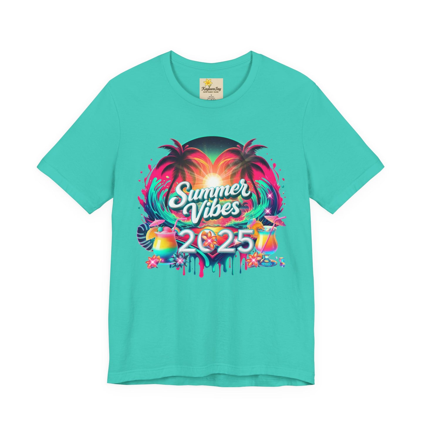 Summer Vibes 2025 Tee - Vibrant Tropical 2025 Design