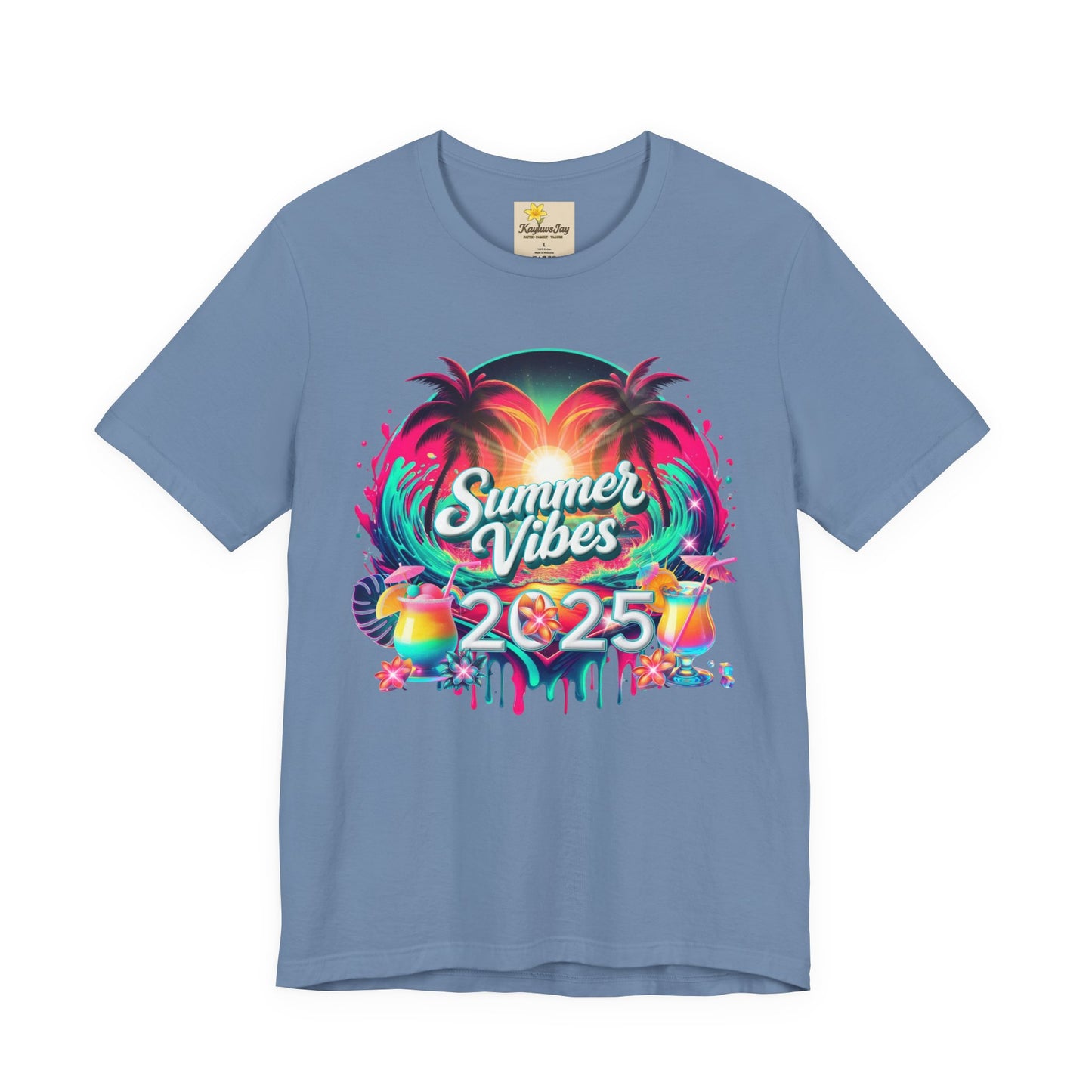 Summer Vibes 2025 Tee - Vibrant Tropical 2025 Design