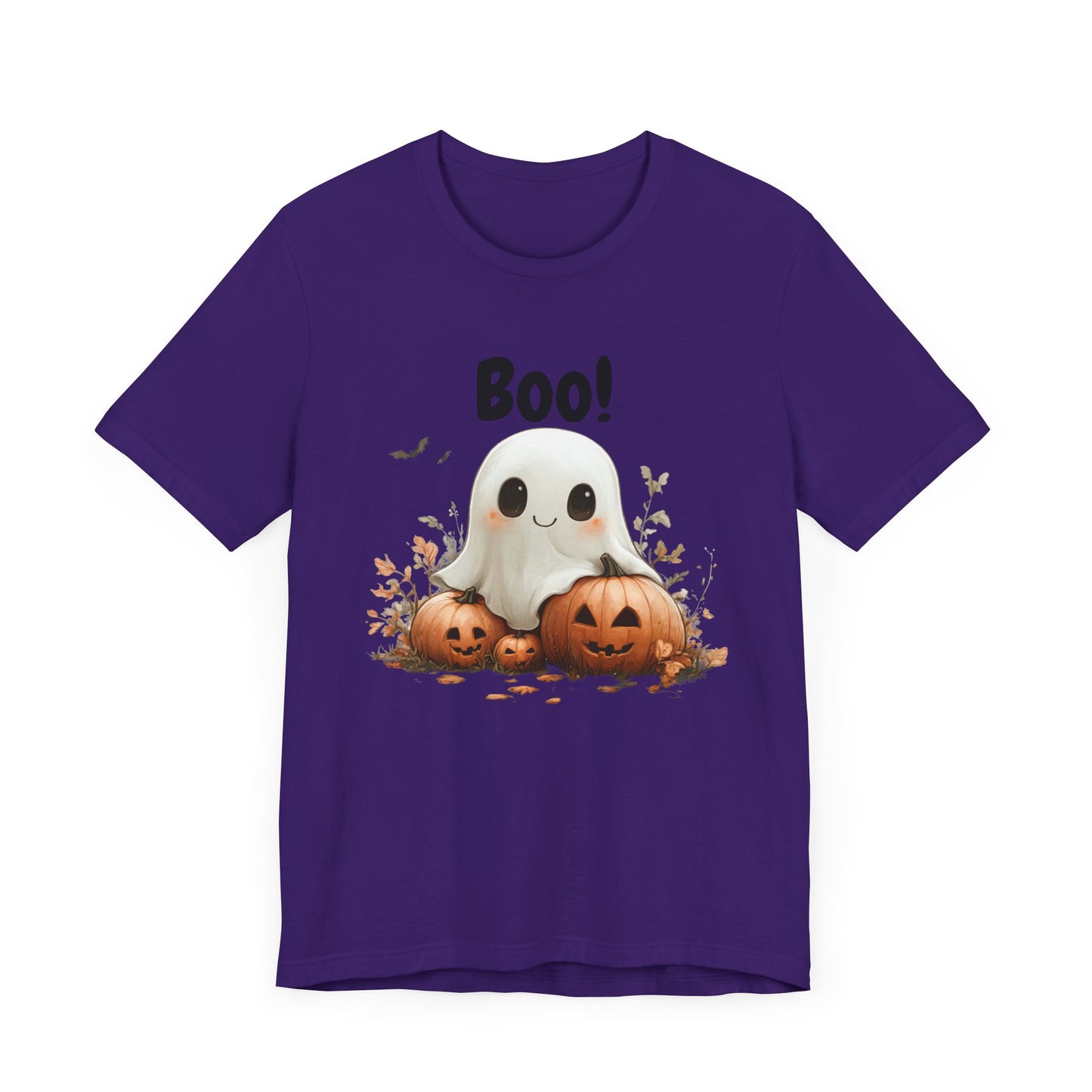Cute Ghost 'Boo!' Unisex Jersey Tee for Halloween Celebrations