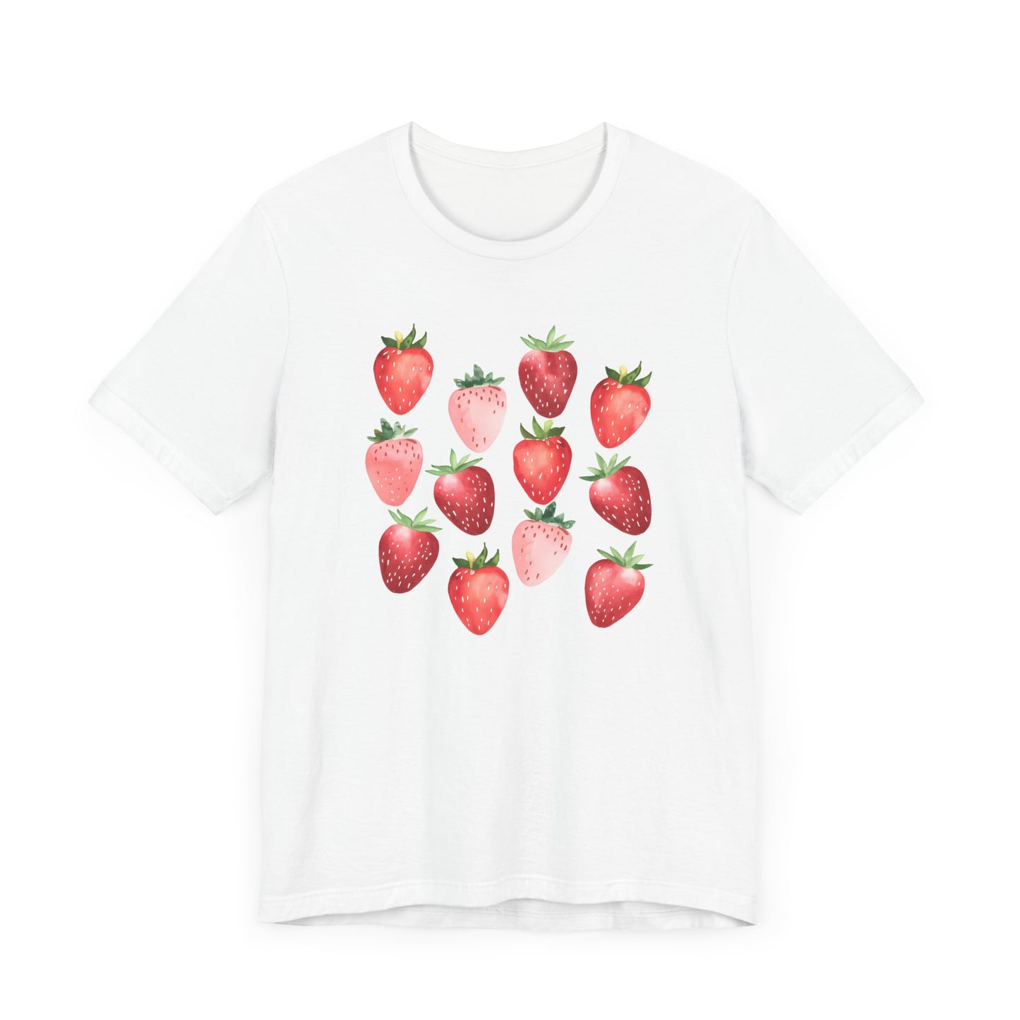Strawberry Lovers Short Sleeve Tee - Cute Fruit Graphic Tee