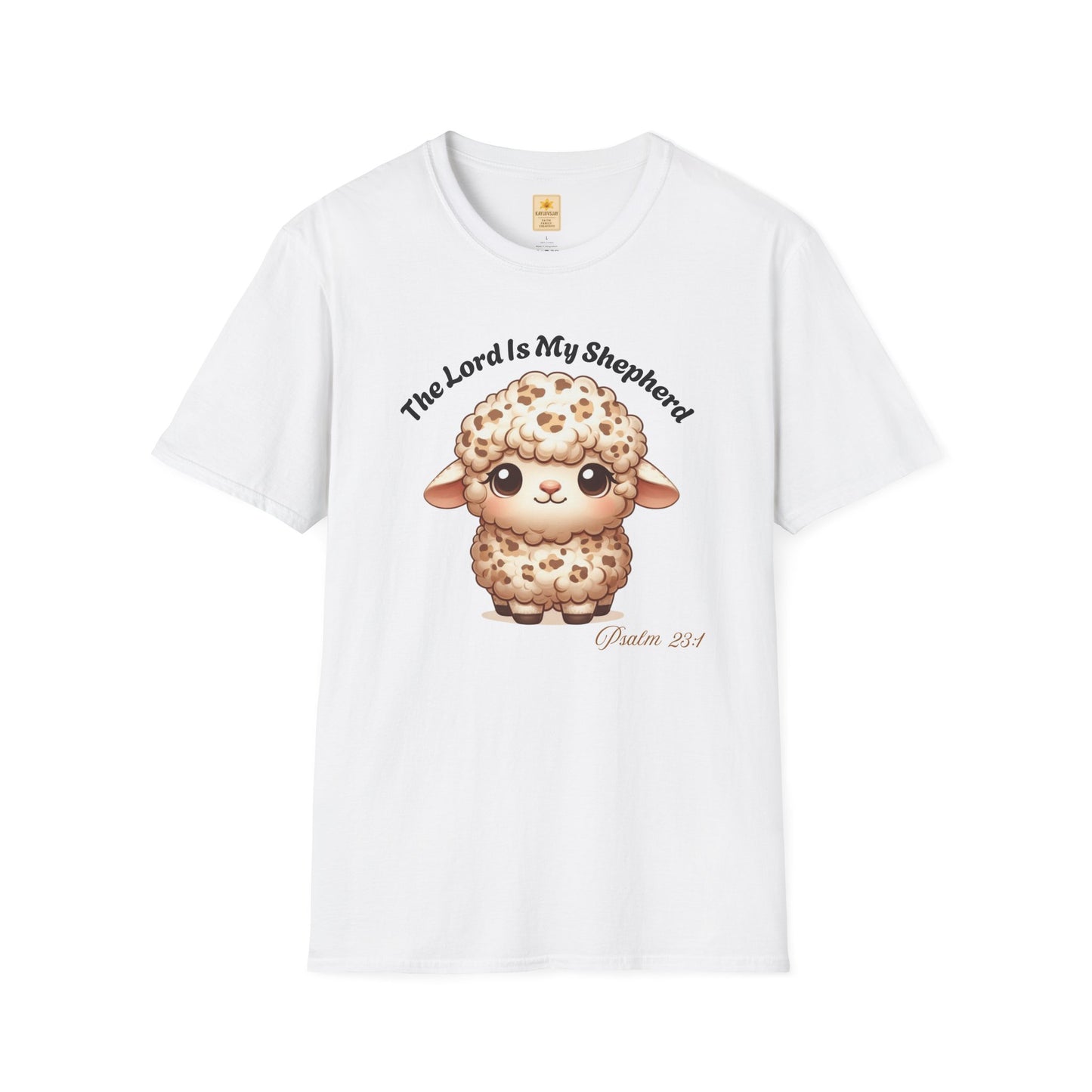 The Lord Is My Shepherd" Christian T-Shirt – Unisex Faith Tee with Cute Sheep | Psalms 23 Shirt