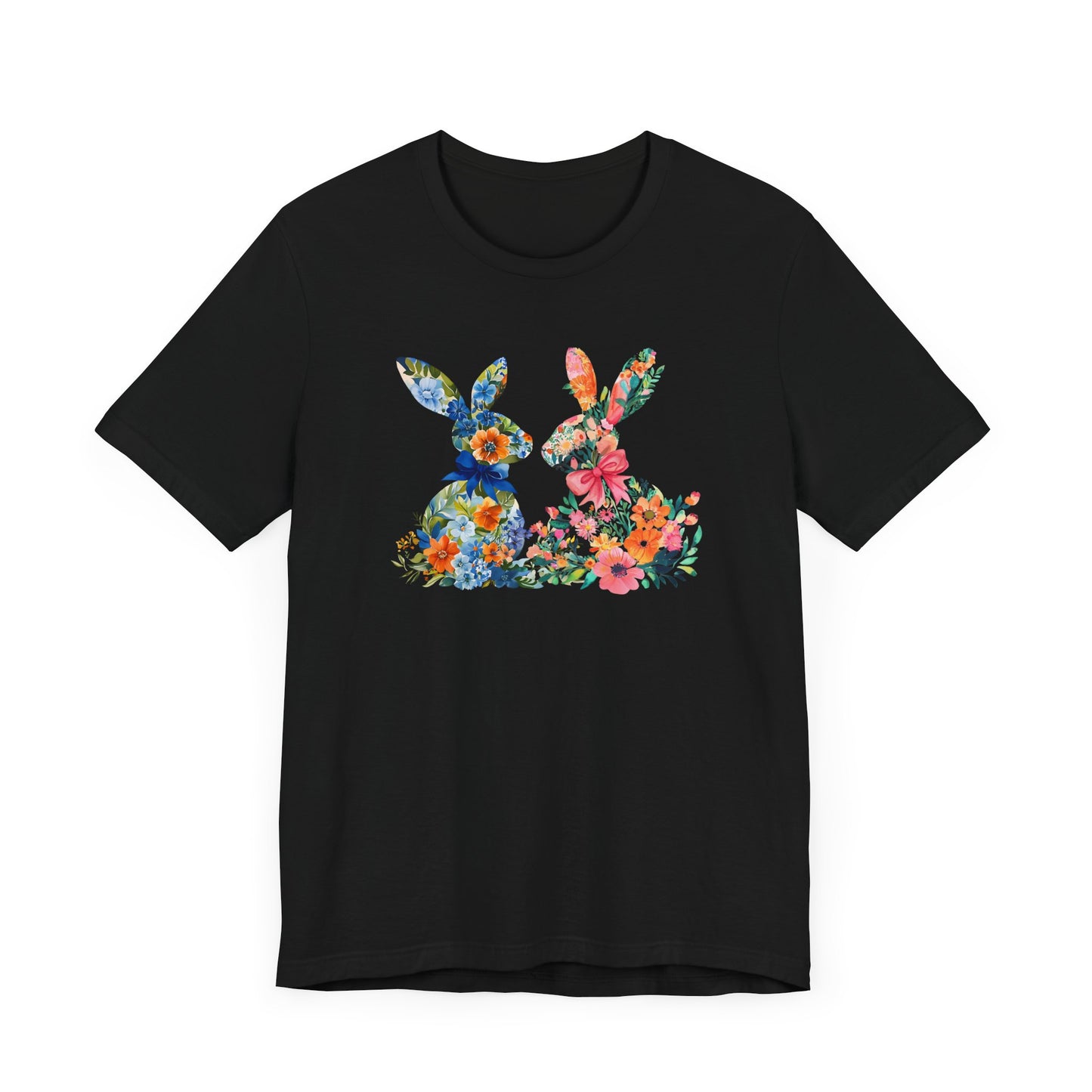 Pink and Blue Easter Bunny Tee