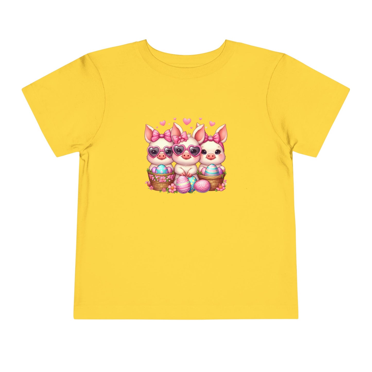 Toddler 3 Baby Pigs Easter Short Sleeve Tee