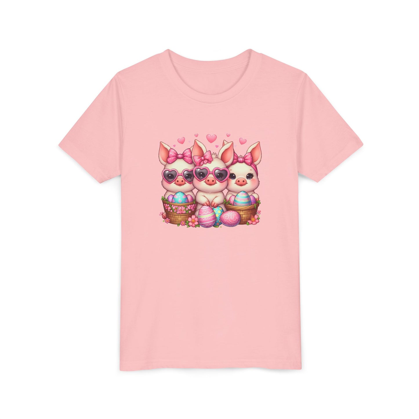 Easter Youth Tee with 3 Baby Pigs