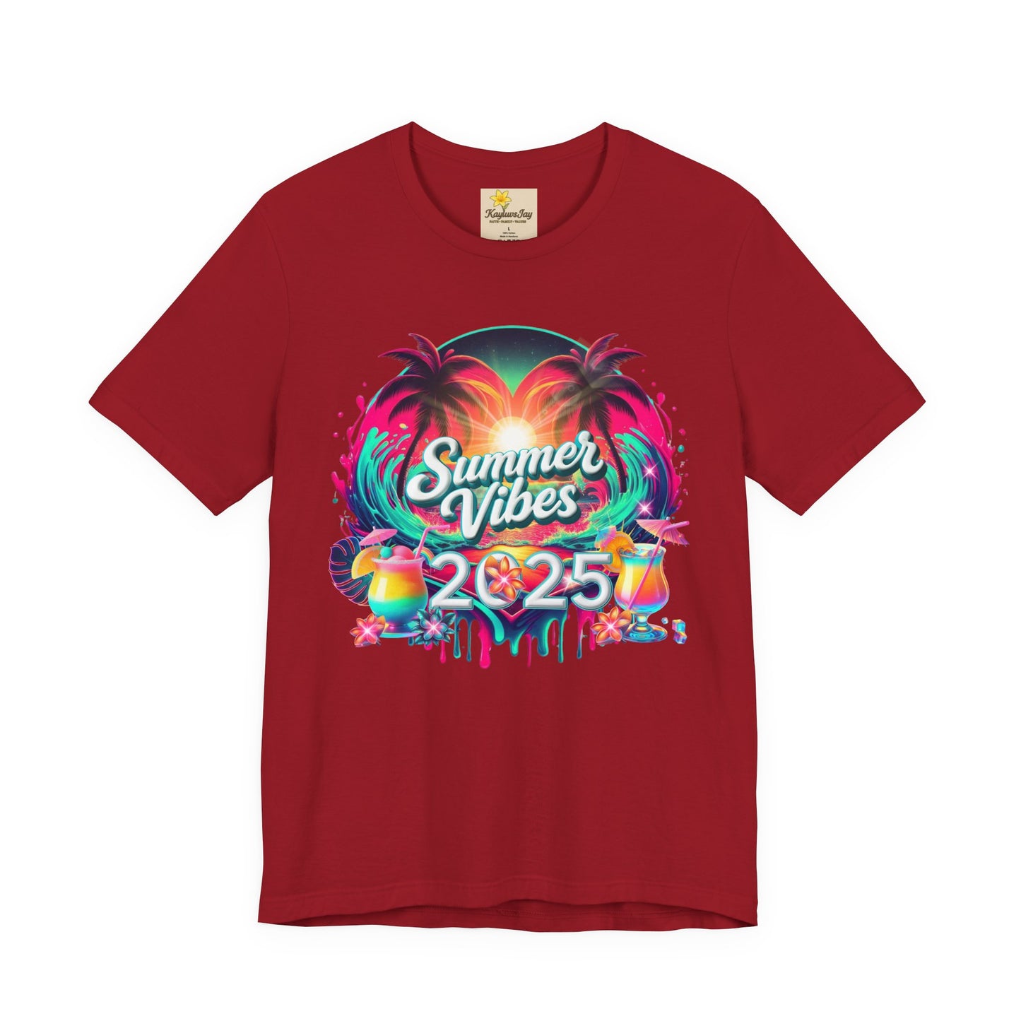 Summer Vibes 2025 Tee - Vibrant Tropical 2025 Design