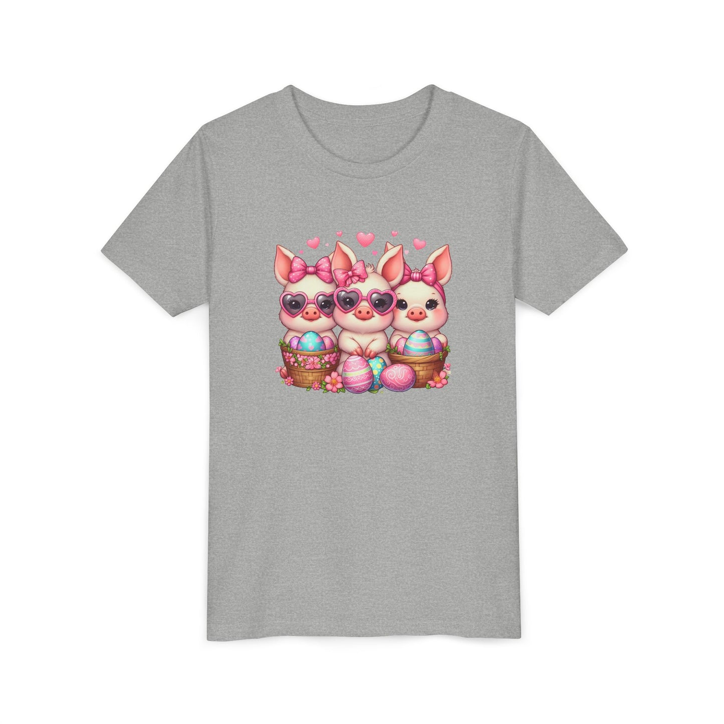 Easter Youth Tee with 3 Baby Pigs