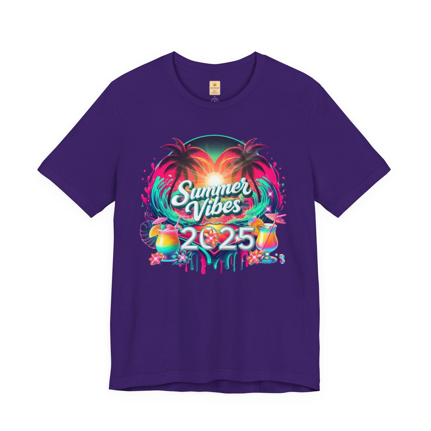 Summer Vibes Tee - Retro Tropical Design 2025