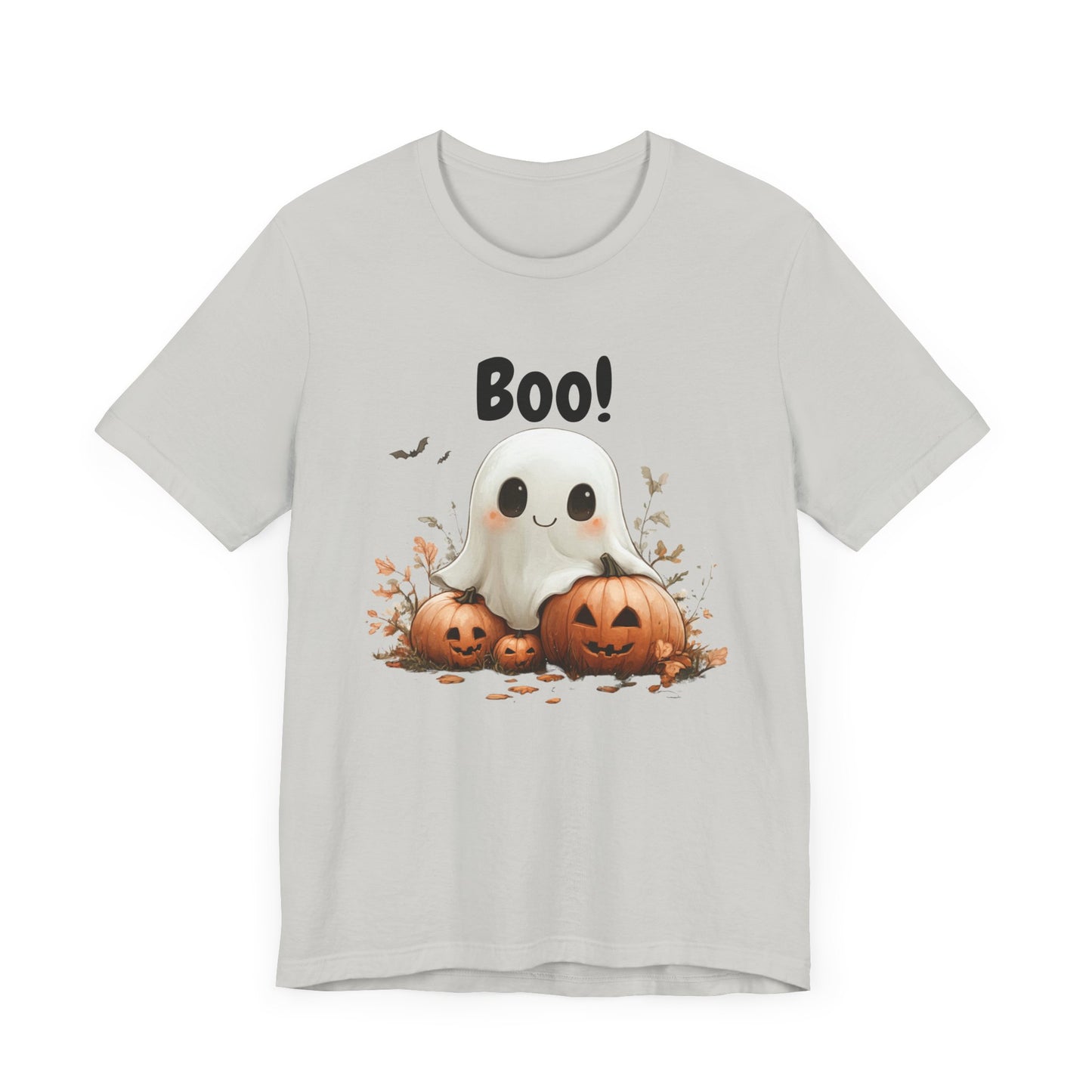 Cute Ghost 'Boo!' Unisex Jersey Tee for Halloween Celebrations
