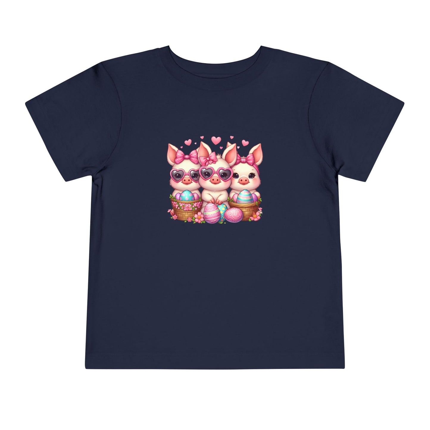 Toddler 3 Baby Pigs Easter Short Sleeve Tee