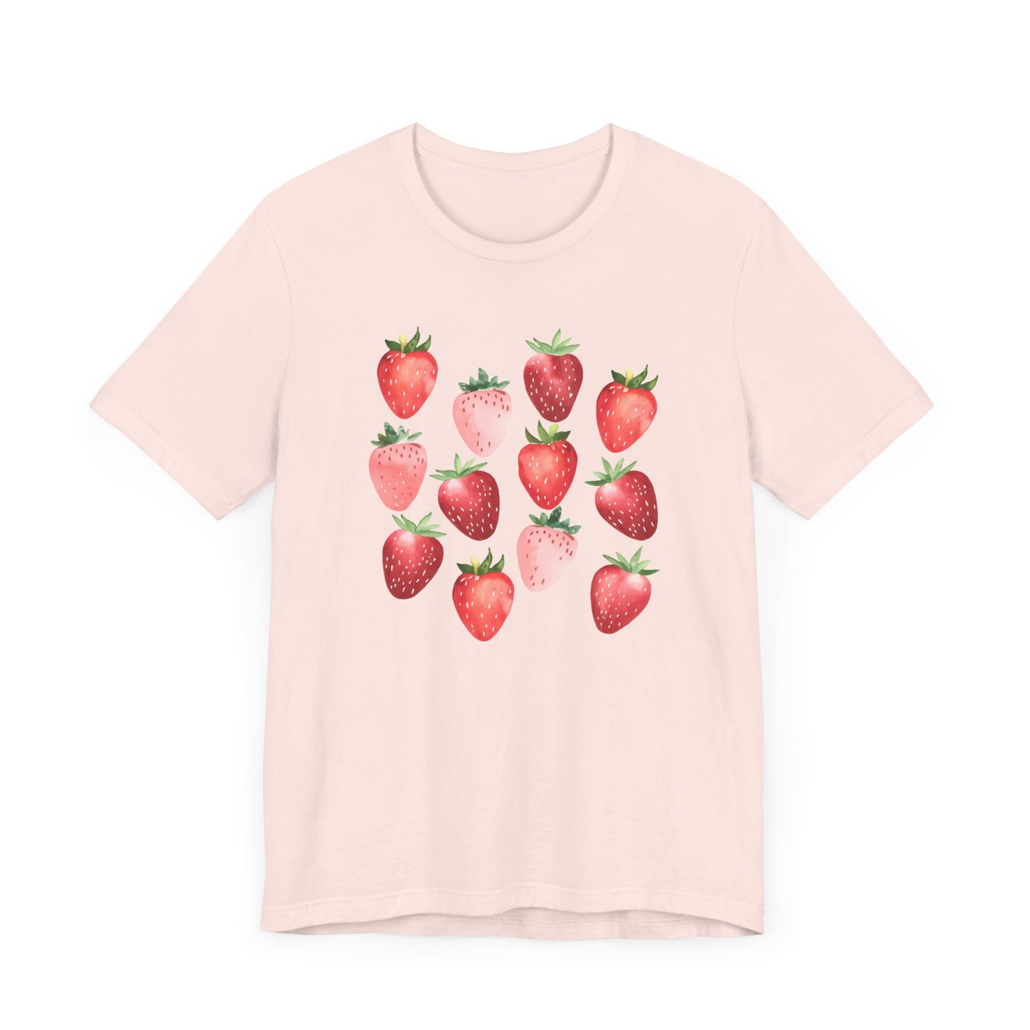 Strawberry Lovers Short Sleeve Tee - Cute Fruit Graphic Tee