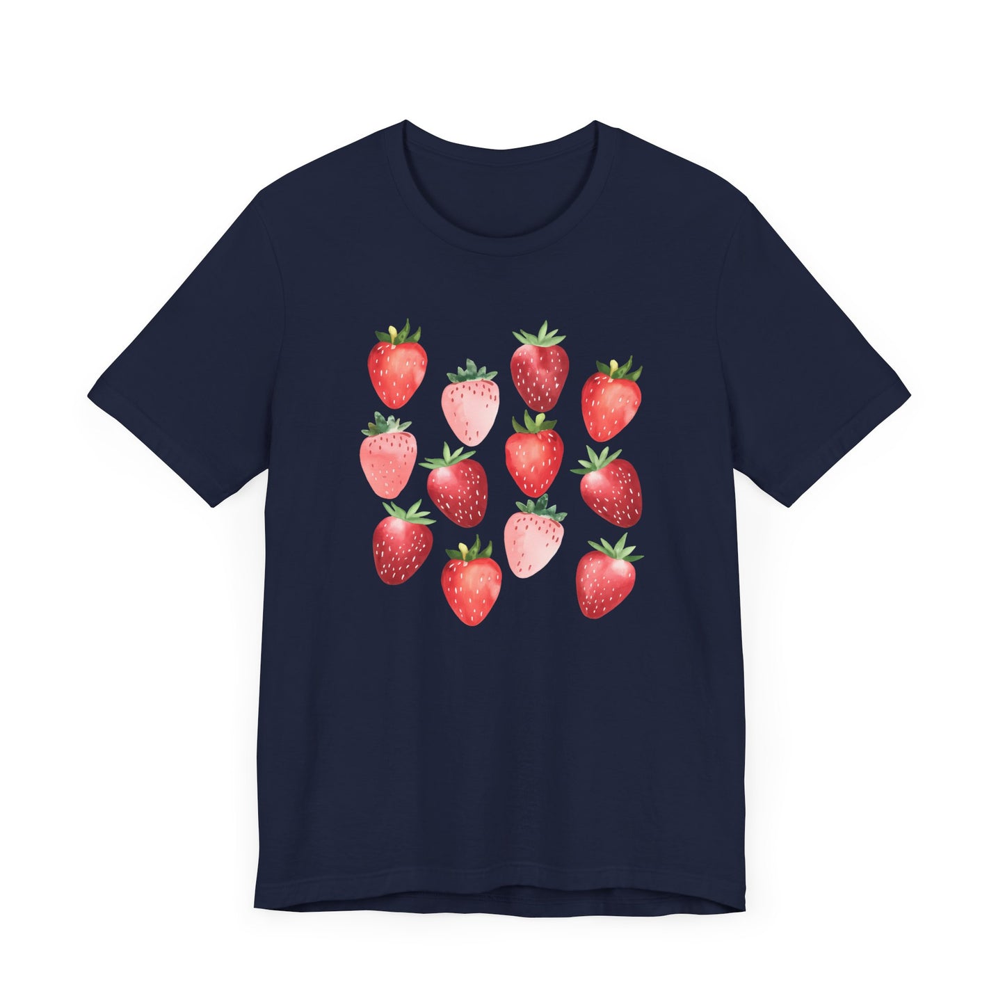 Strawberry Lovers Short Sleeve Tee - Cute Fruit Graphic Tee