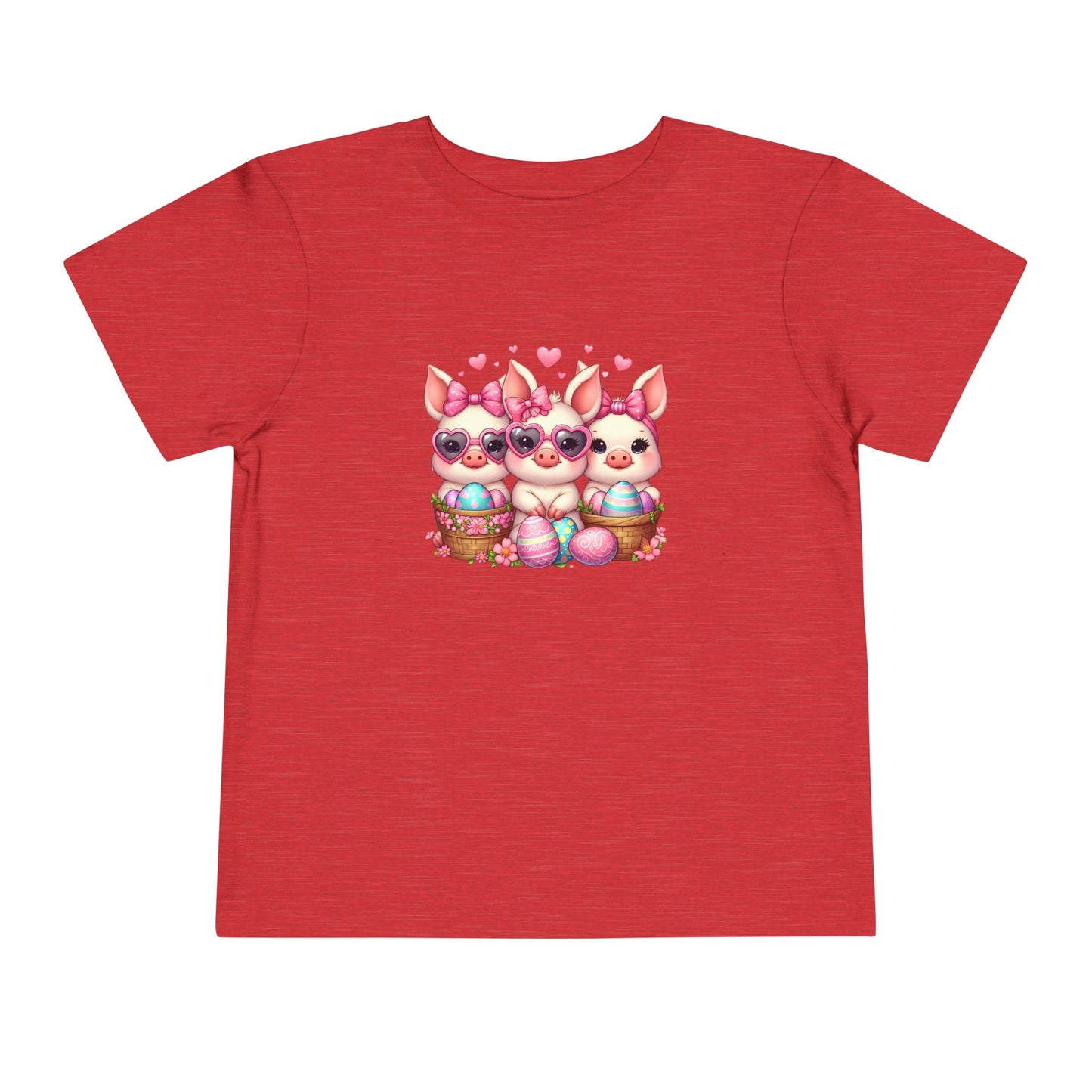 Toddler 3 Baby Pigs Easter Short Sleeve Tee