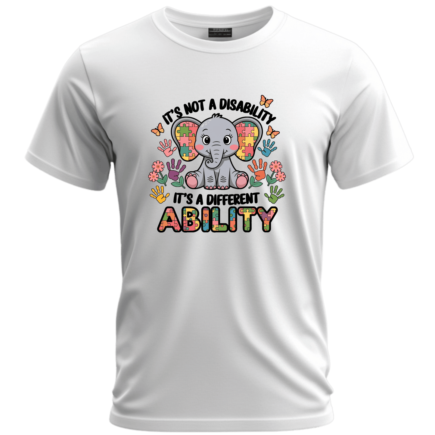 Kids Elephant Awareness Tee - It's Not a Disability, It's a Different Ability