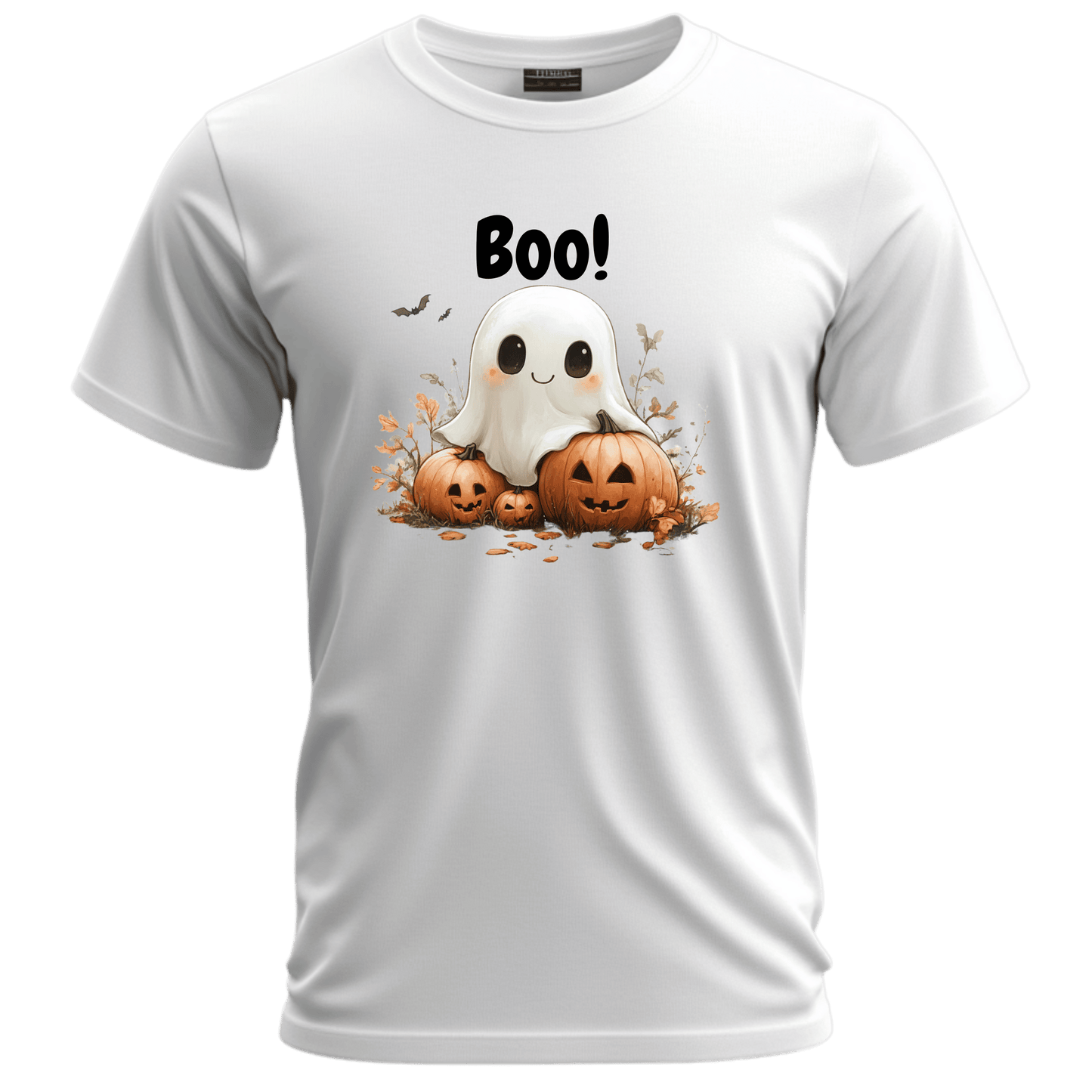 Cute Ghost 'Boo!' Unisex Jersey Tee for Halloween Celebrations