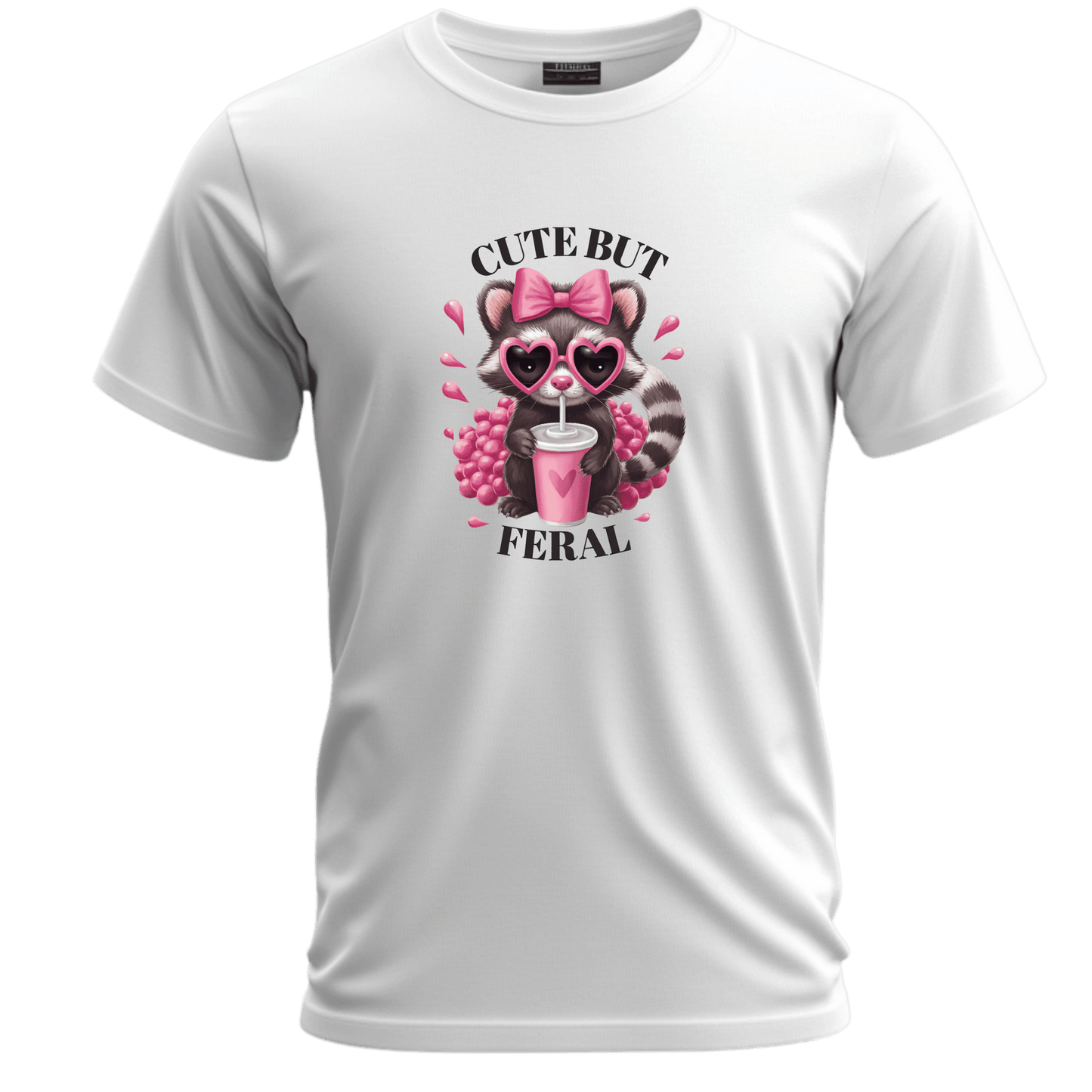 Cute but Feral Graphic Tee for Animal Lovers