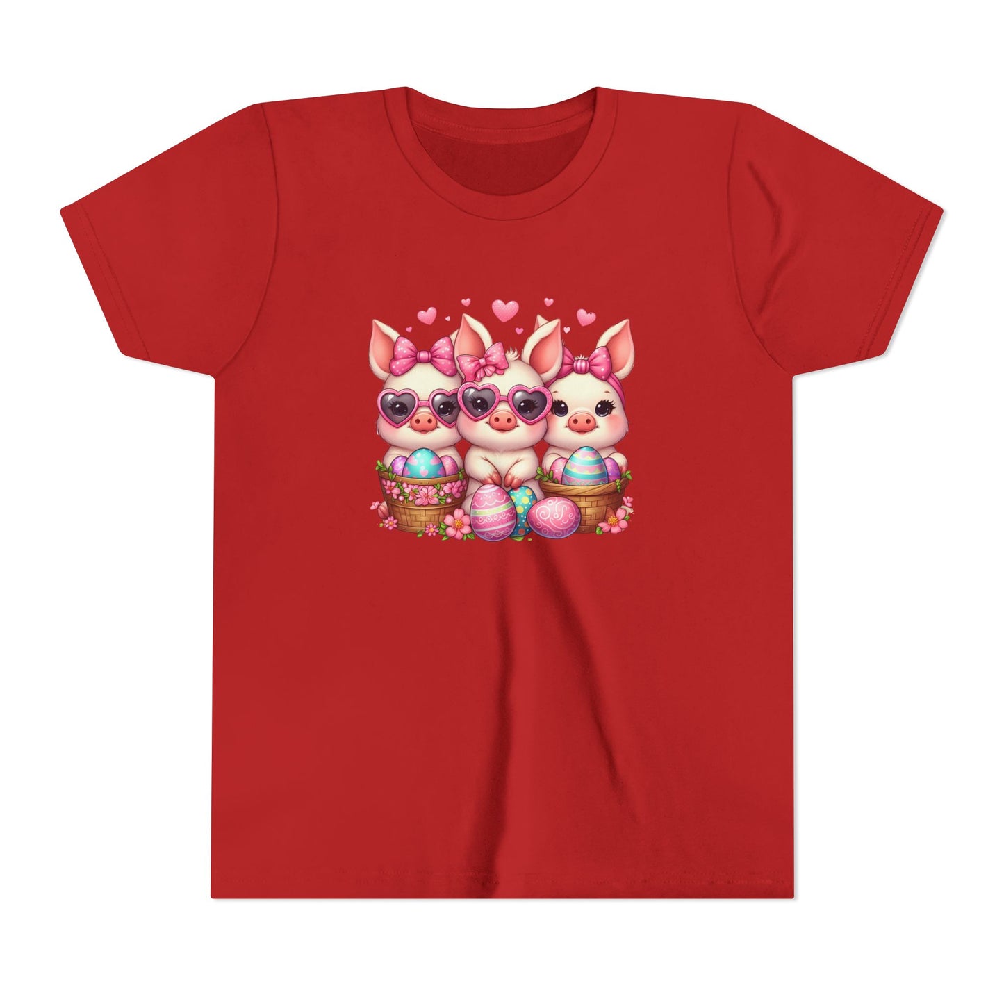 Easter Youth Tee with 3 Baby Pigs