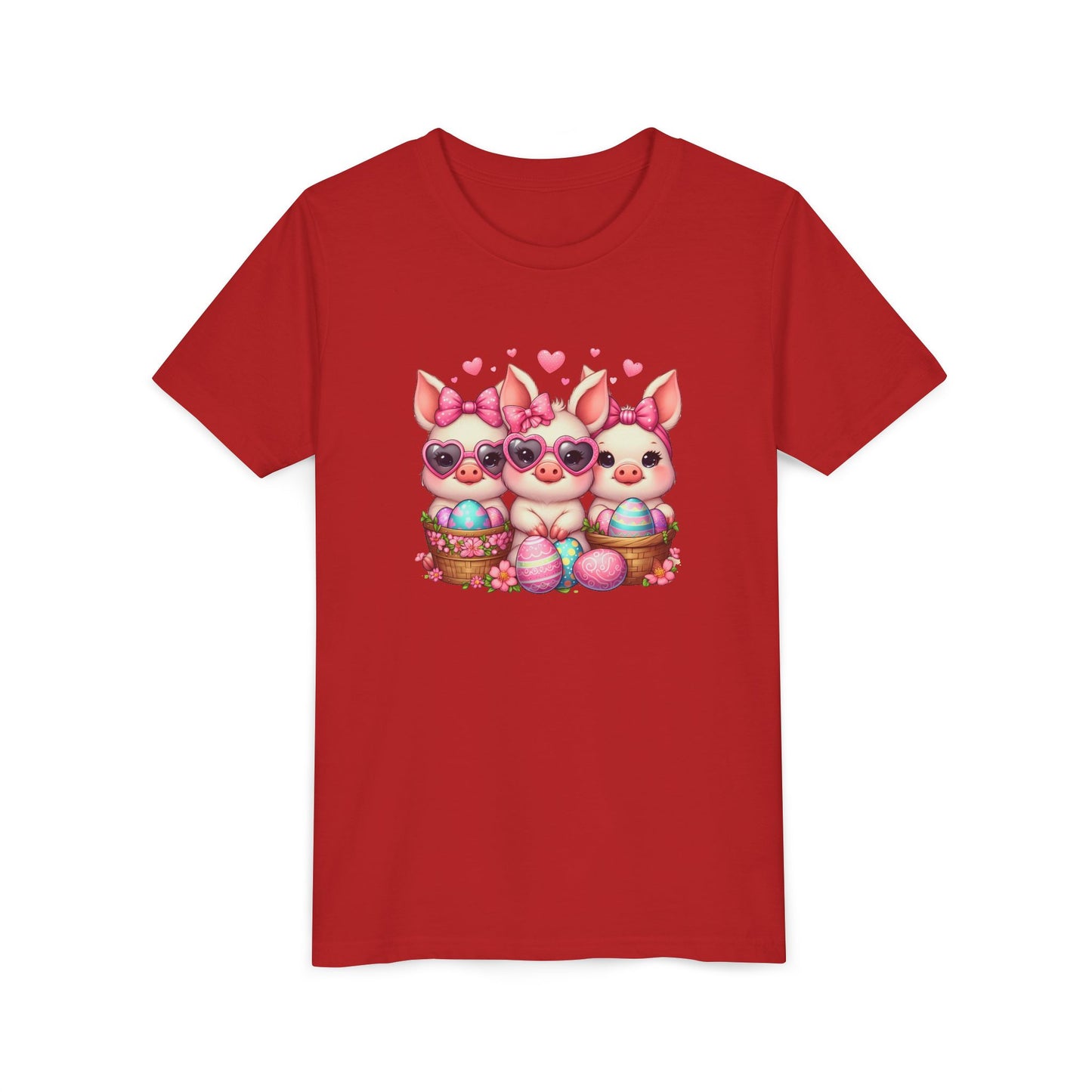 Easter Youth Tee with 3 Baby Pigs