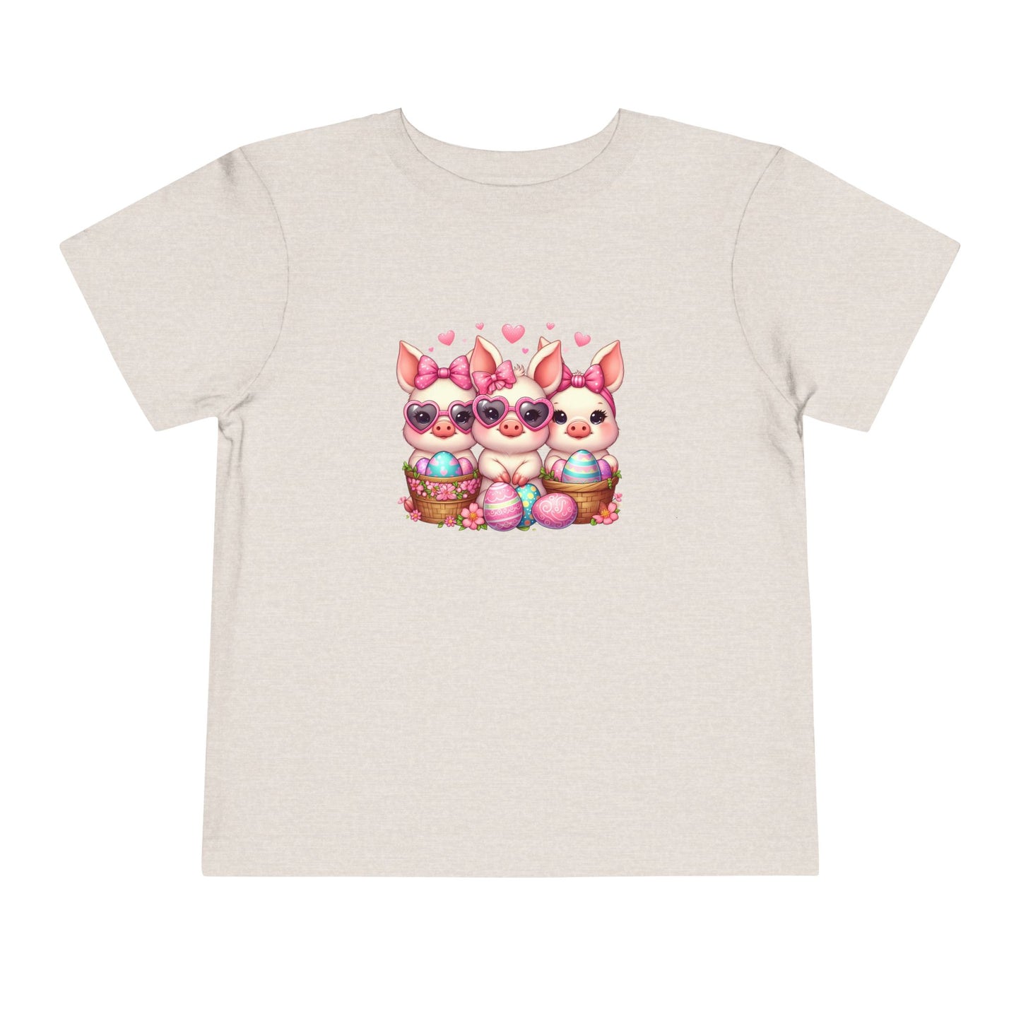 Toddler 3 Baby Pigs Easter Short Sleeve Tee