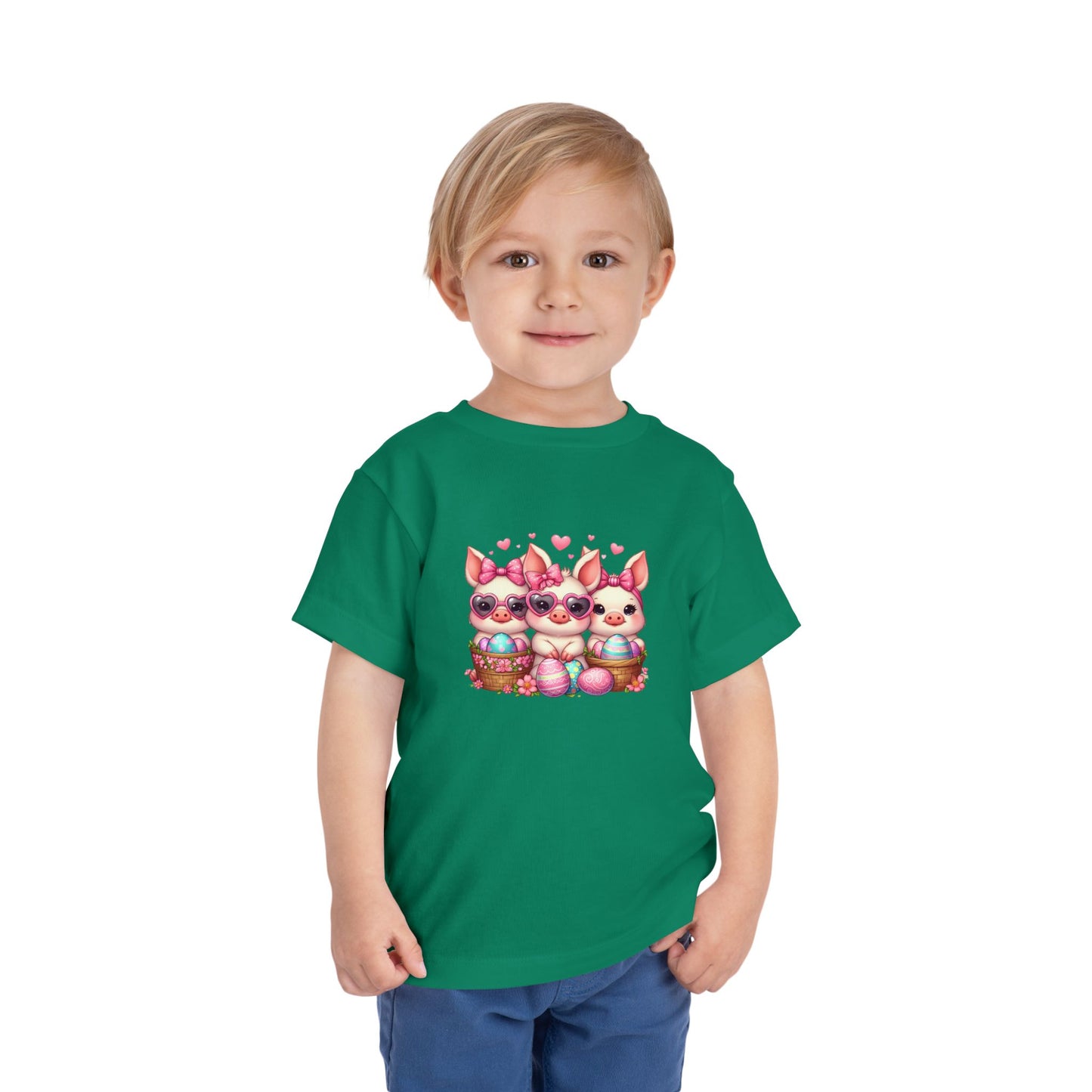 Toddler 3 Baby Pigs Easter Short Sleeve Tee