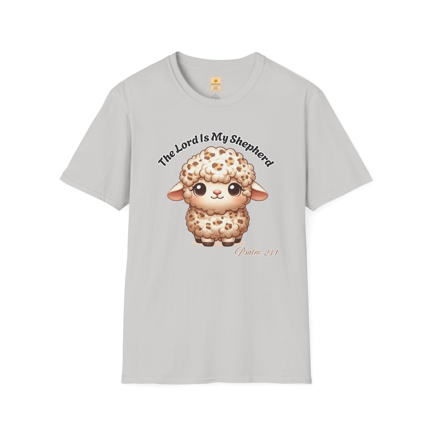 The Lord Is My Shepherd" Christian T-Shirt – Unisex Faith Tee with Cute Sheep | Psalms 23 Shirt