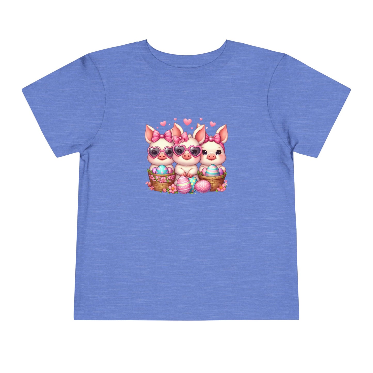 Toddler 3 Baby Pigs Easter Short Sleeve Tee