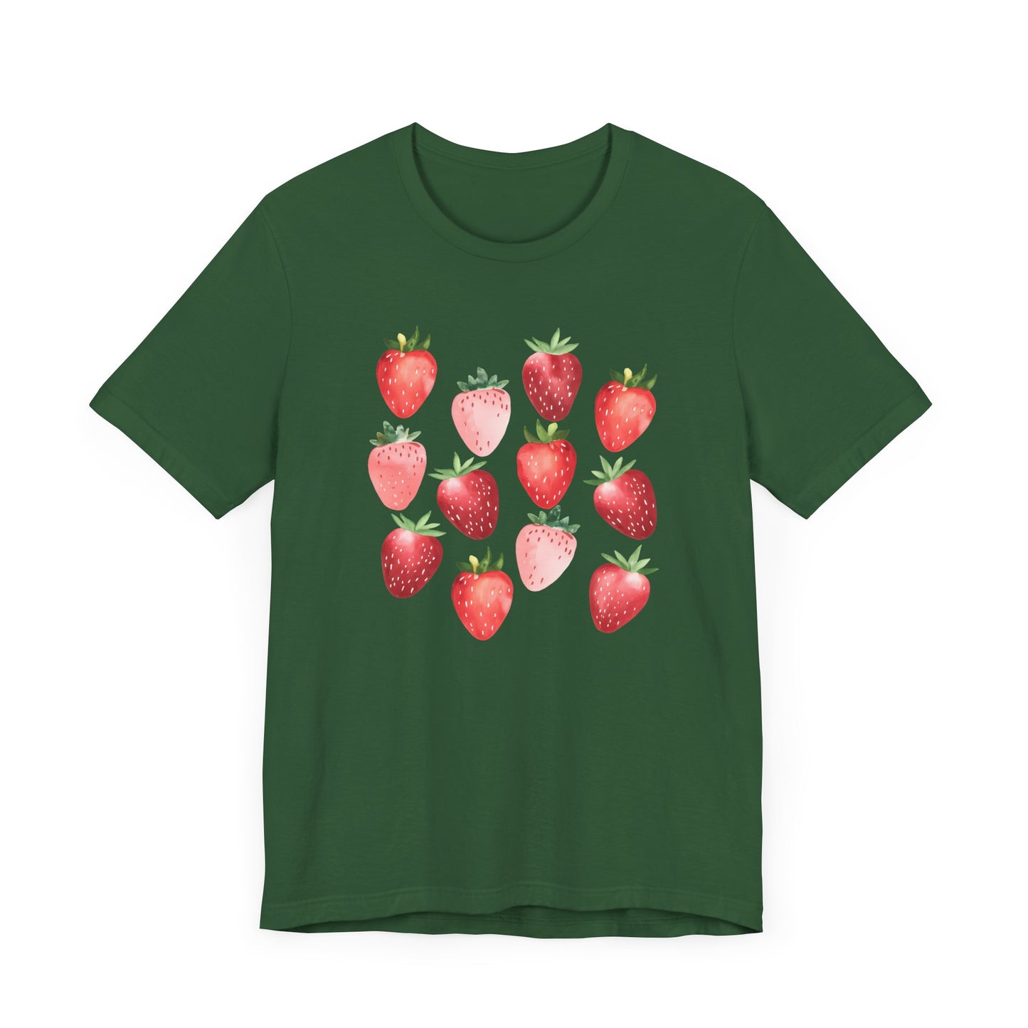 Strawberry Lovers Short Sleeve Tee - Cute Fruit Graphic Tee