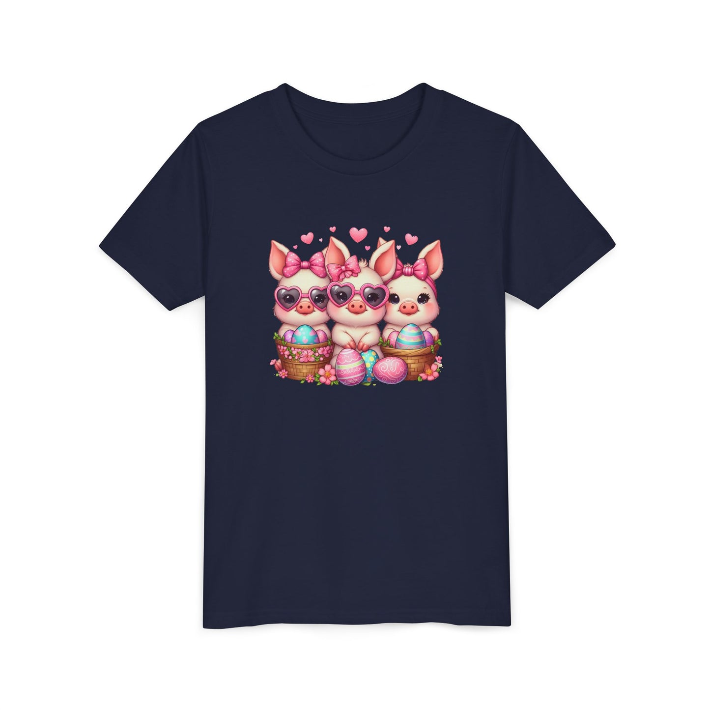Easter Youth Tee with 3 Baby Pigs