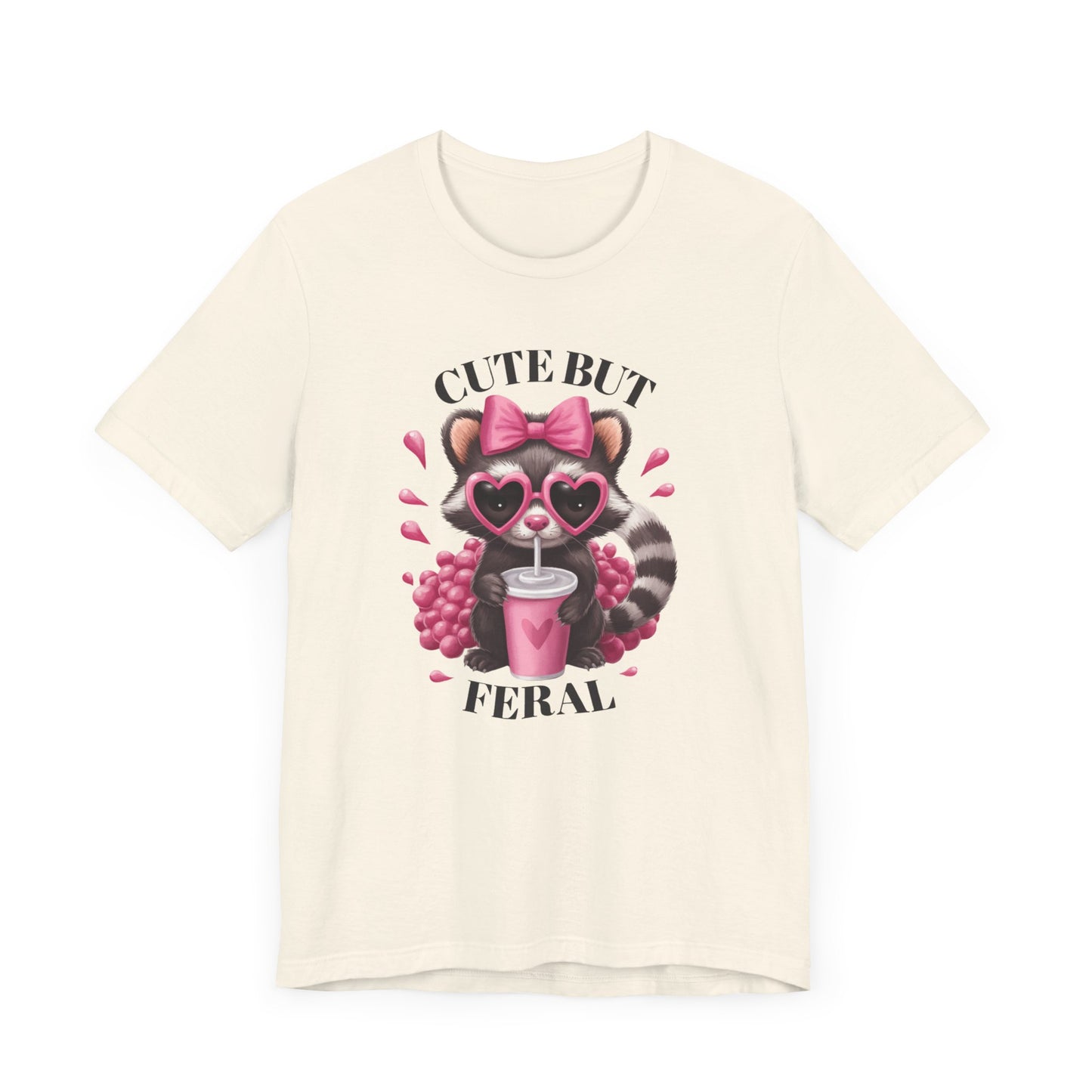 Cute but Feral Graphic Tee for Animal Lovers