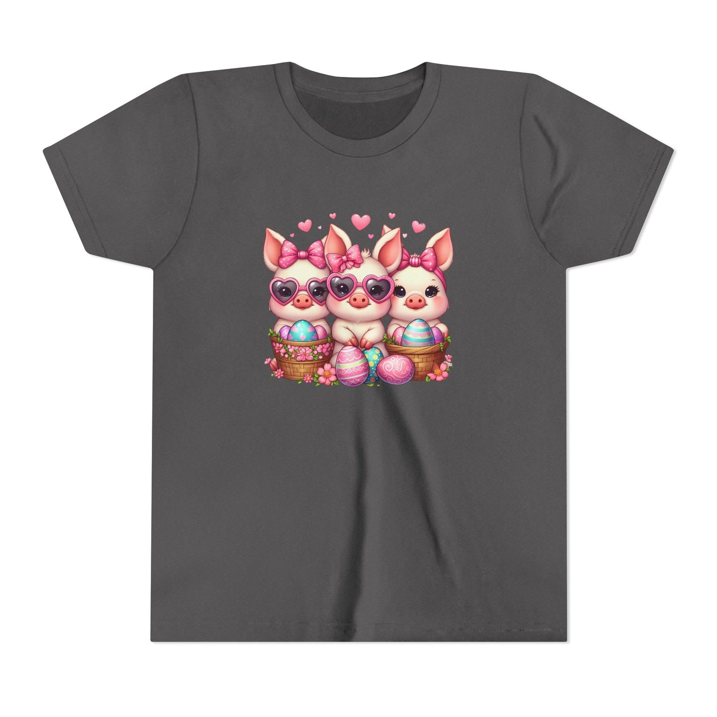 Easter Youth Tee with 3 Baby Pigs