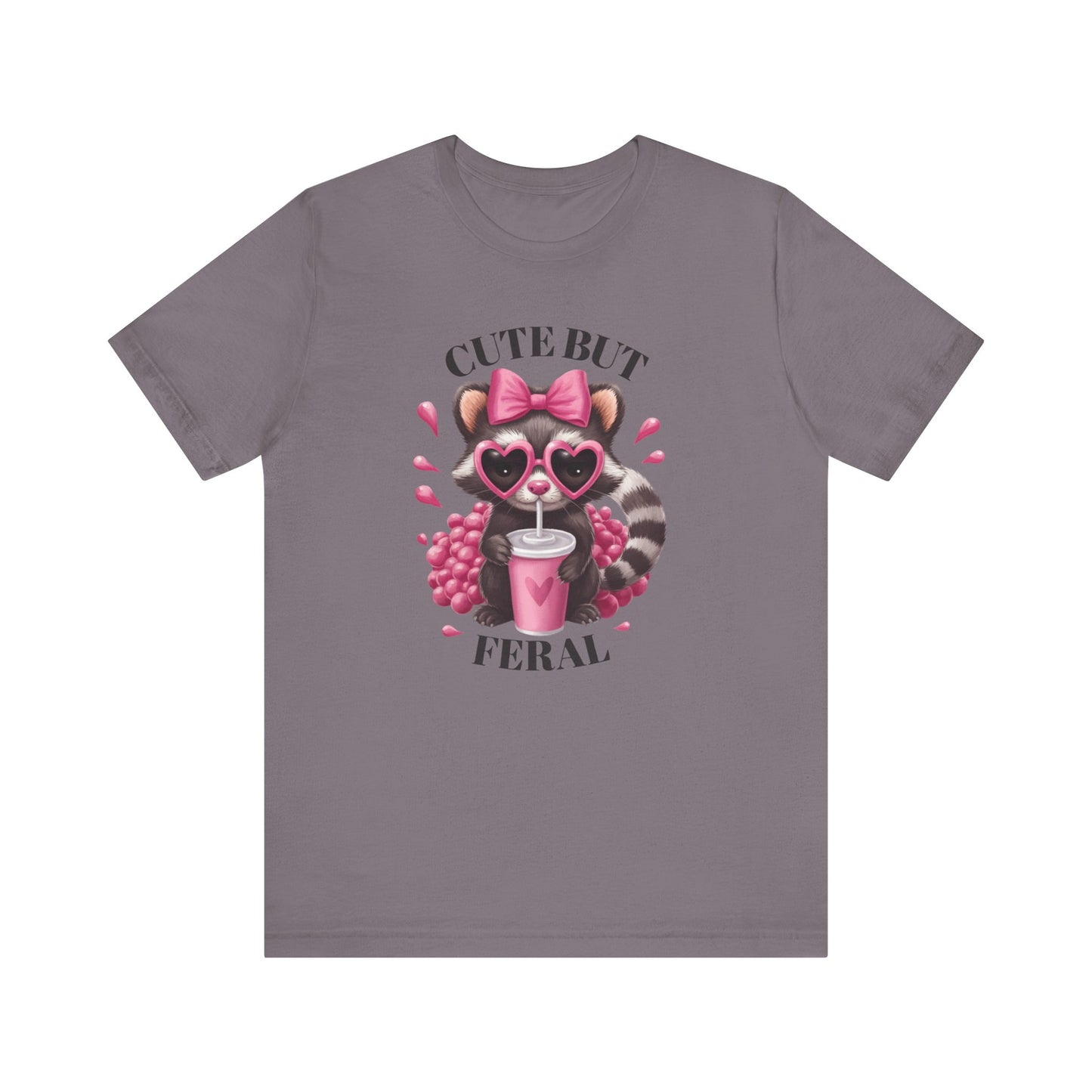 Cute but Feral Graphic Tee for Animal Lovers